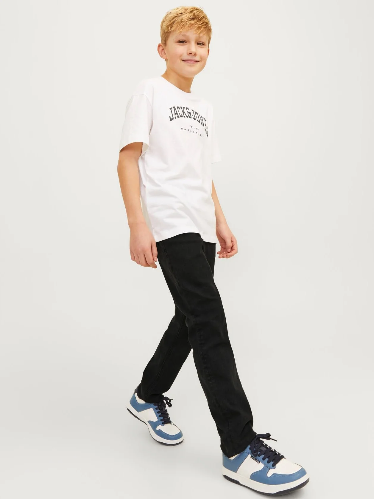 JACK & JONES Jjiglenn Jjelasticated Mf 996 Noos Mni - spodnie jeansowe Chłopcy