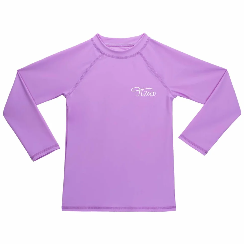 Dziewczęca kamizelka z długim rękawem dla dzieci ochrona przed słońcem koszulki pływackie dzieci rash guard szybkoschnące
