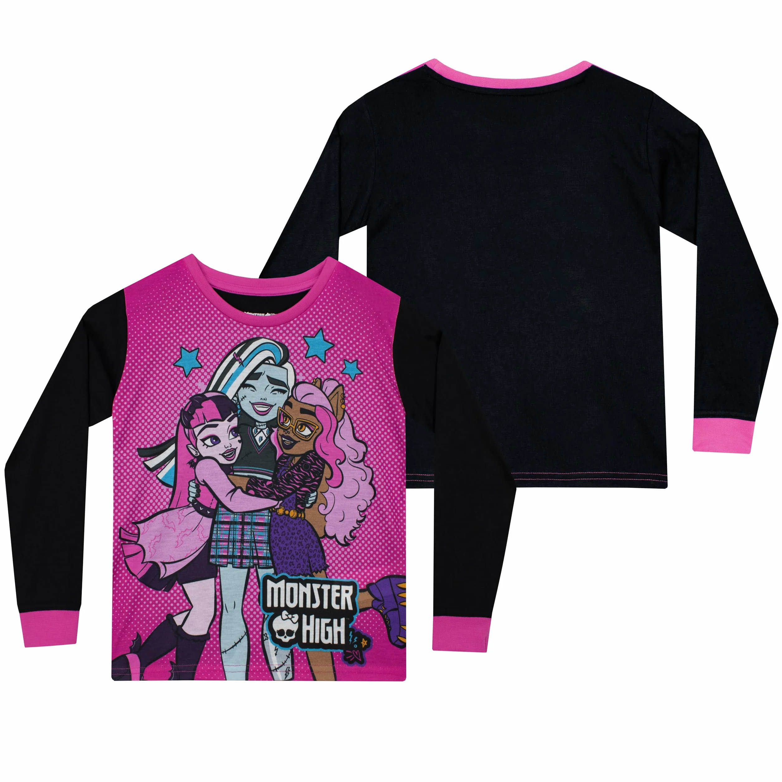 Piżama Monster High | Piżama dziewczęca z długim rękawem Draculaura | Piżamy dla dzieci