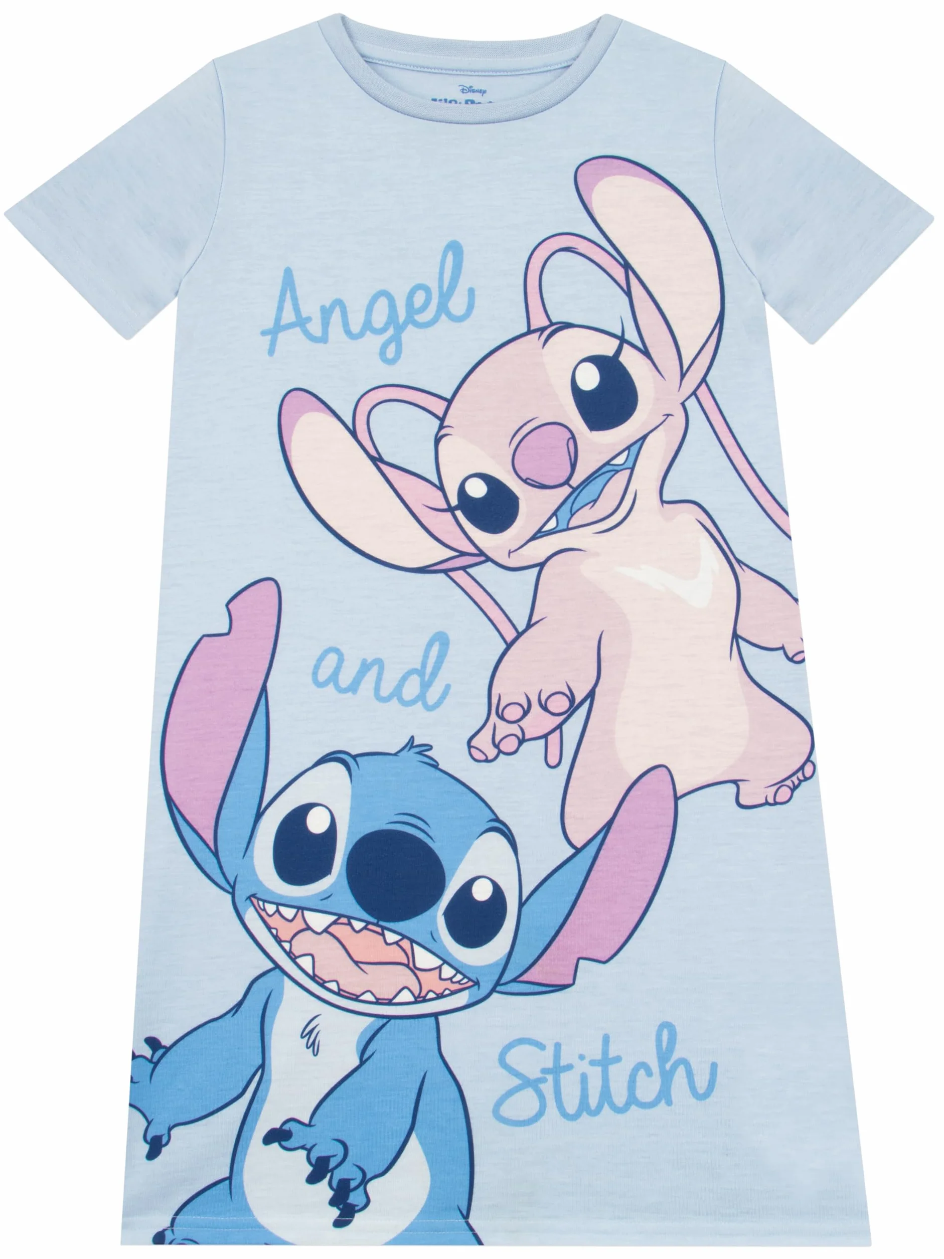 Disney Lilo i Stitch Koszula Nocna dla Dziewczynek | Angel i Stitch Koszula Nocna | Koszula Nocna z Krótkim Rękawem