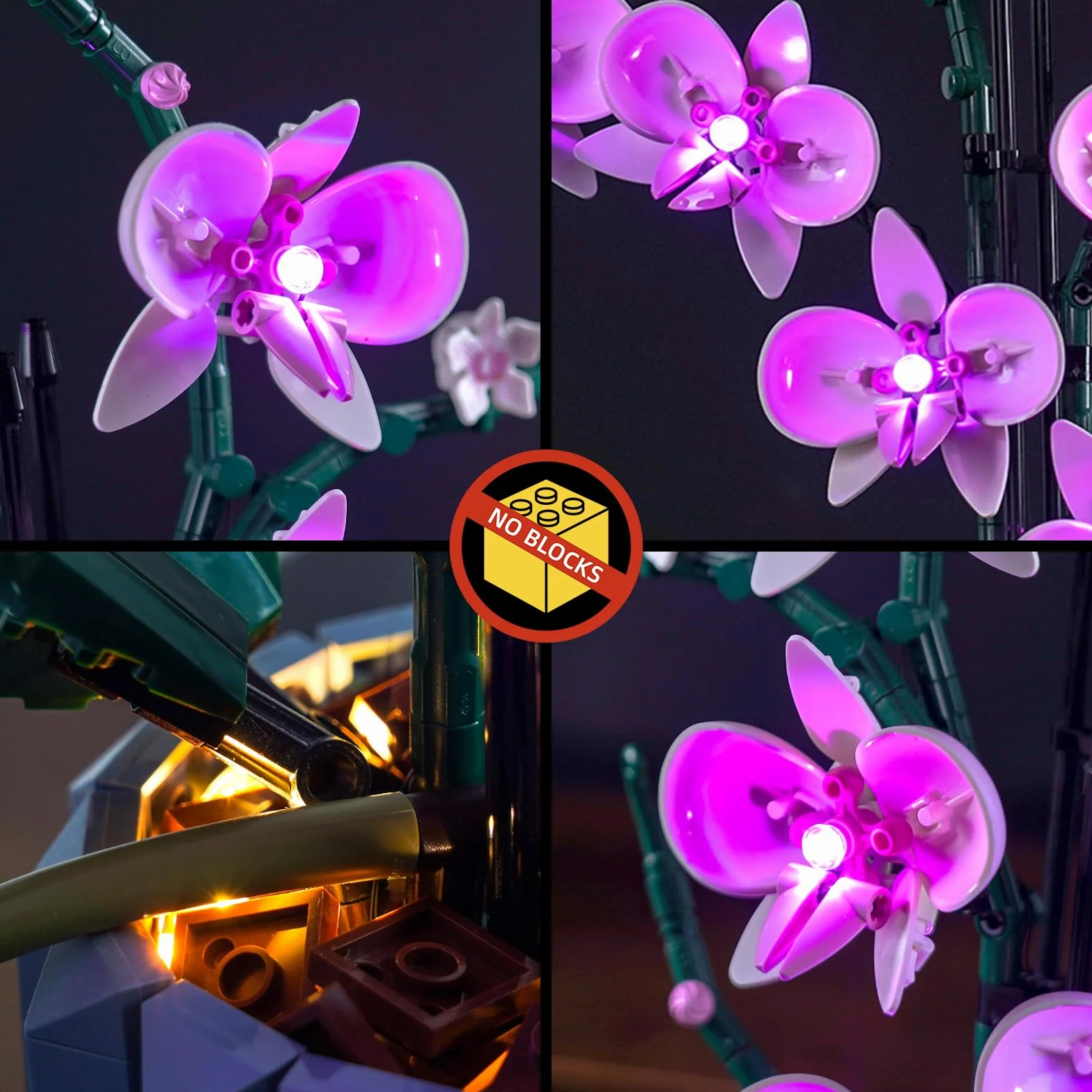 Zestaw oświetleniowy LED Tylko do LEGO Orchidea 10311, kolekcja botaniczna, nie model LEGO, + 12 miesięcy