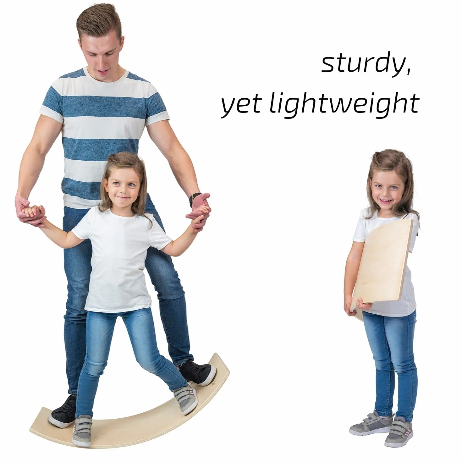 KiddyMoon Drewniana Deska Balansująca Dla Dzieci Zabawka Sportowa Balance Board