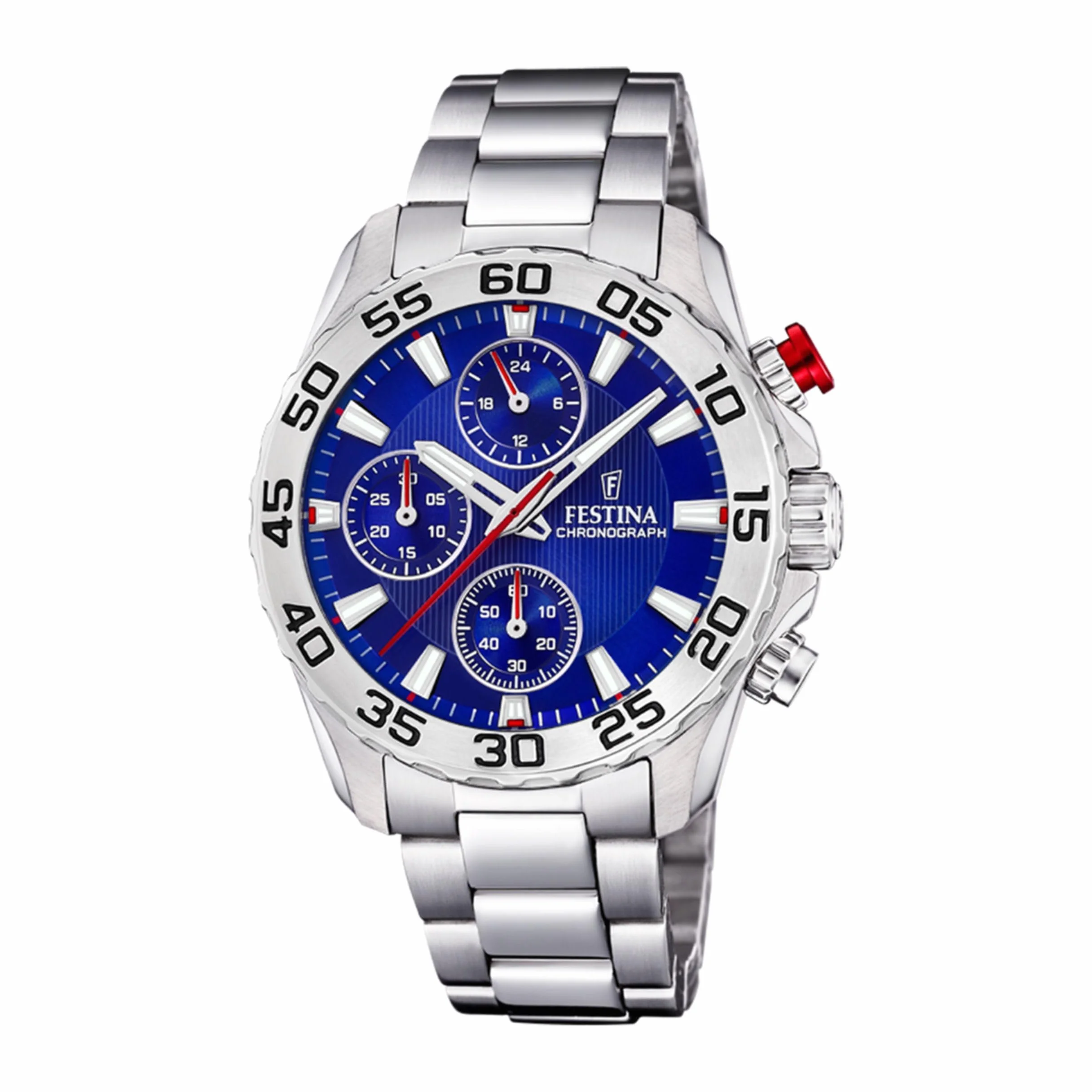 Festina Chronograf kwarcowy zegarek dla chłopców z bransoletką ze stali szlachetnej F20457/2, bransoletka