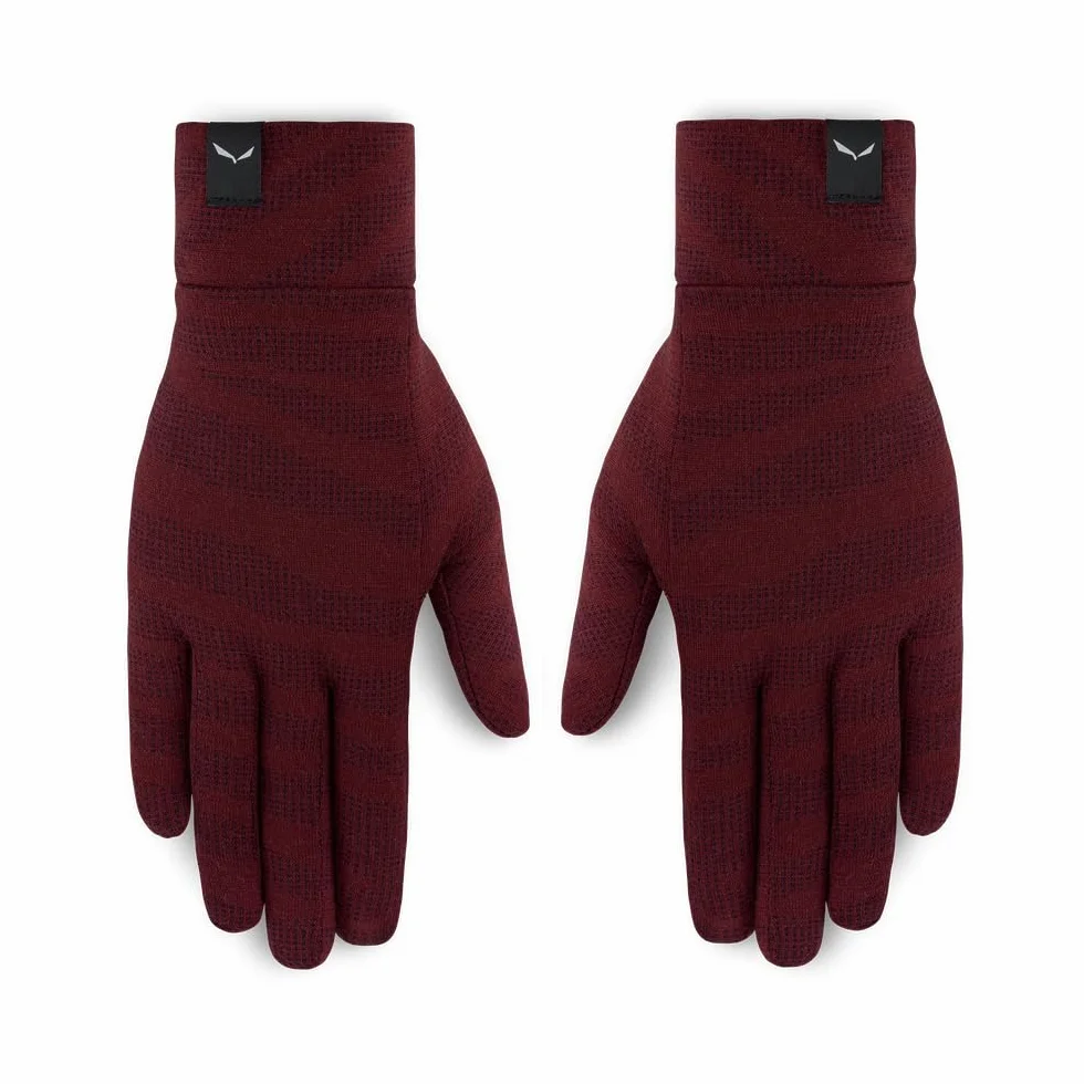 Salewa Cristallo Merino damskie rękawiczki, czerwone, 8/L