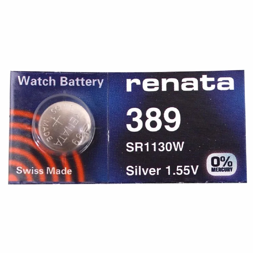 Renata Bateria zegarka Swiss Made Renata 389 lub SR1130SW lub AG10 1,5 V (3 x 389 lub SR 1130 SW)