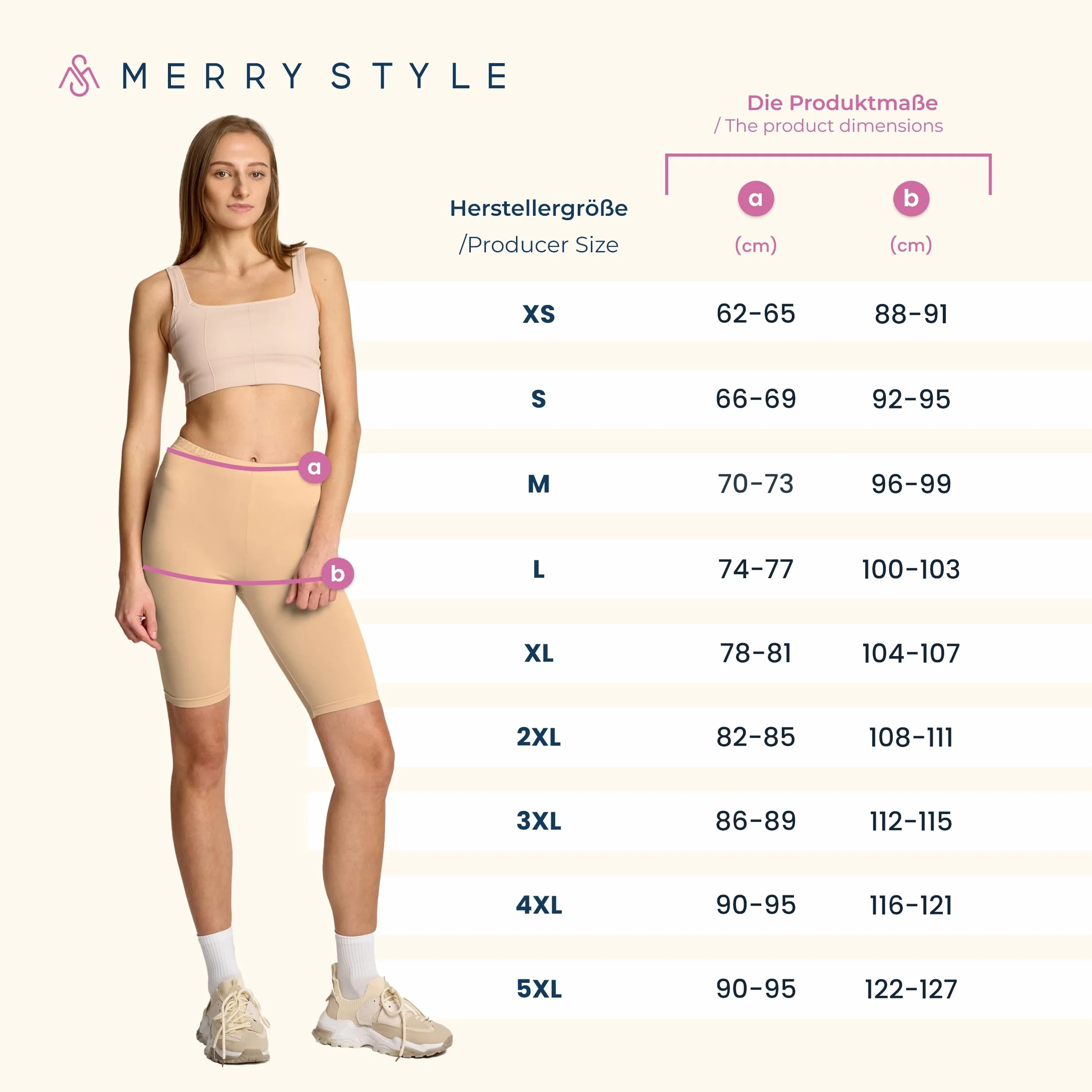 Merry Style Krótkie Legginsy Damskie z Wiskozy MS10-145