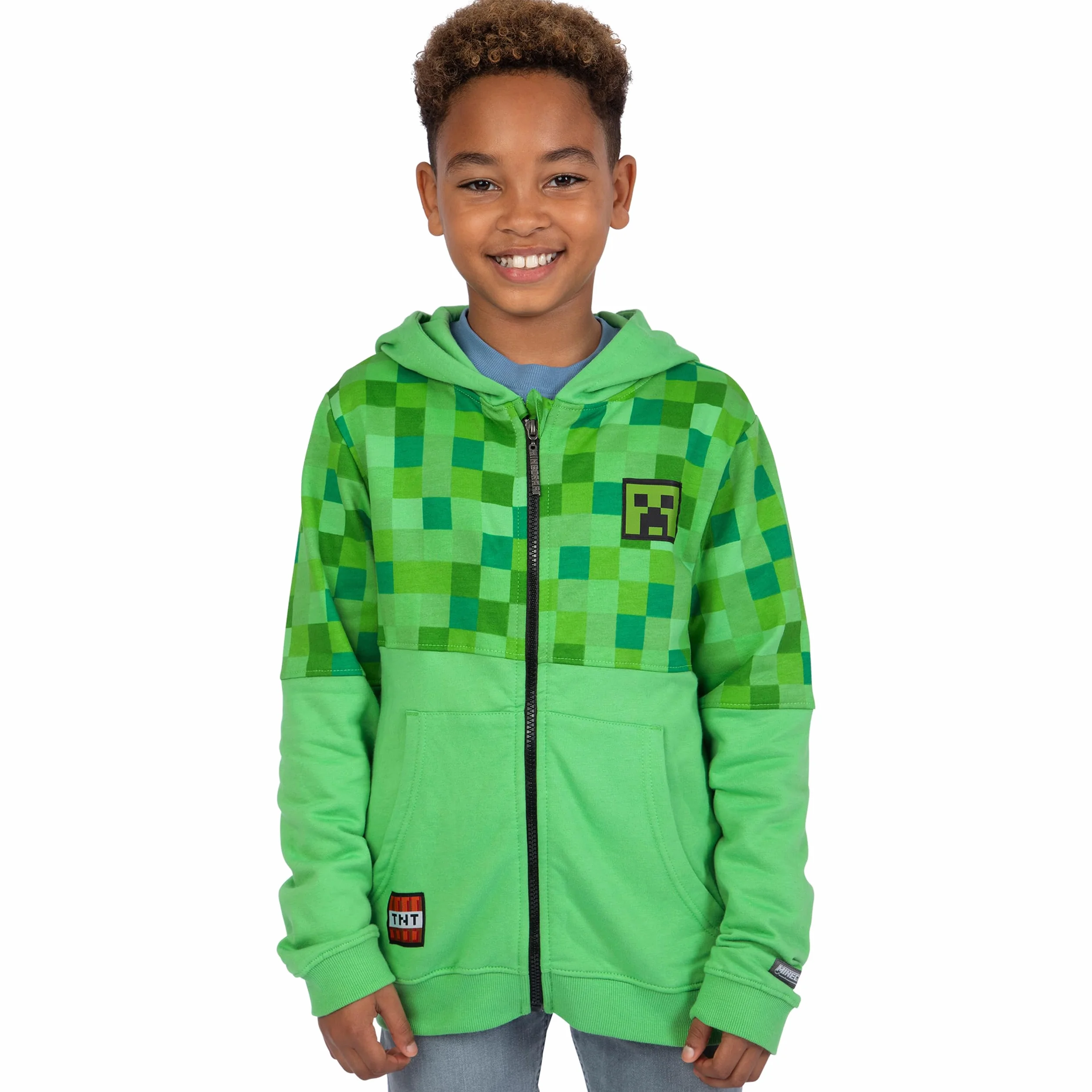 Minecraft Hoodie | Hoodie Gamingowy | Bluza z Zamkiem dla Chłopców | Bluzy dla Chłopców