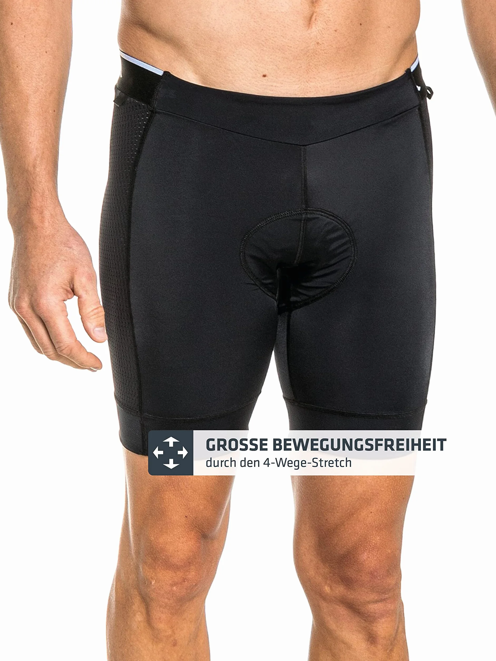 Schöffel Skin Pants 4h M - Oddychające spodenki rowerowe z wyściółką zapewniają optymalną wydajność, majtki rowerowe z 4-kierunkowym stretchem i bakteriostatyczną obróbką azotanu srebra Mężczyźni