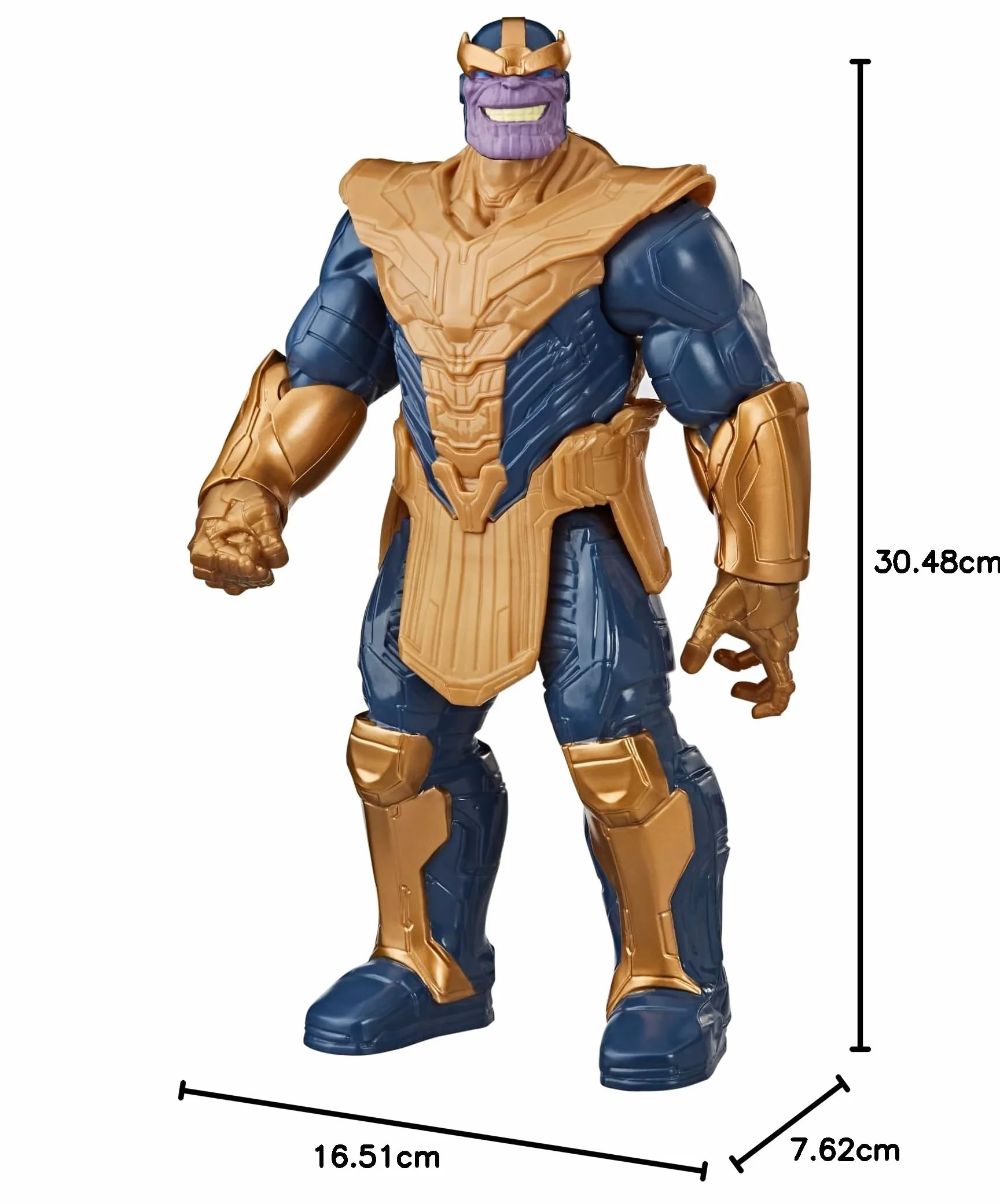 Figurka Thanosa klasy Deluxe z serii Marvel Avengers Titan Hero Blast Gear, zabawka w skali 30 cm, dla dzieci w wieku od 4 lat