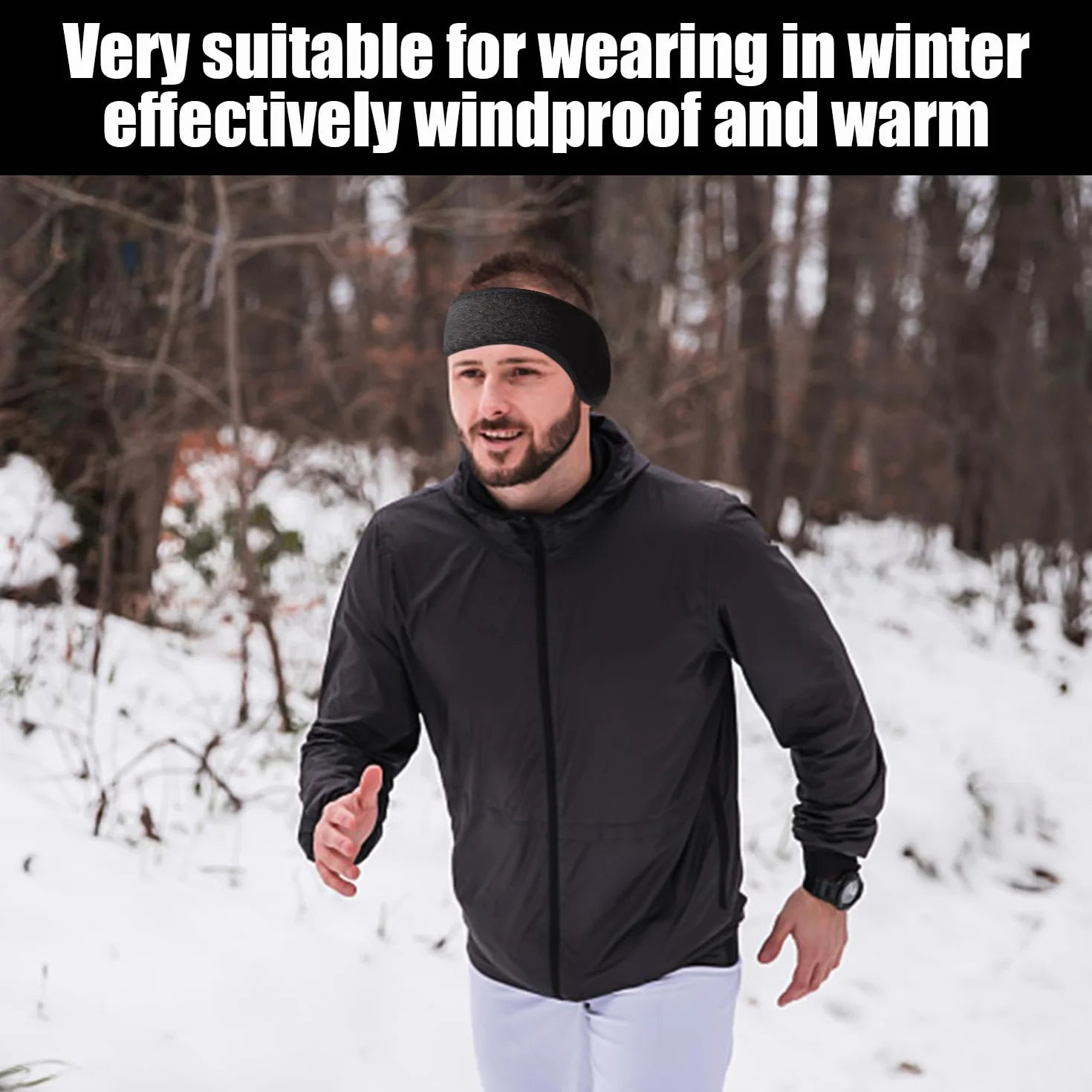 Zestaw opaska na głowę i uszy, ochronne, zimowe, sportowe, modne, wielokolorowe
