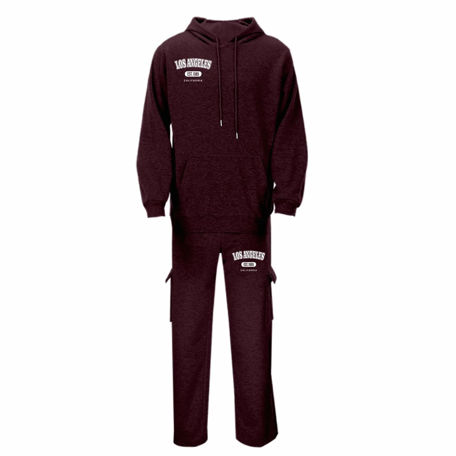 Generisch Męski dres do biegania, dres treningowy, strój rekreacyjny, 2-częściowy, przewiewna bawełna, ciepła bawełna Y2K, kieszenie, kaptur, sportowy dres sportowy, oddychający krój