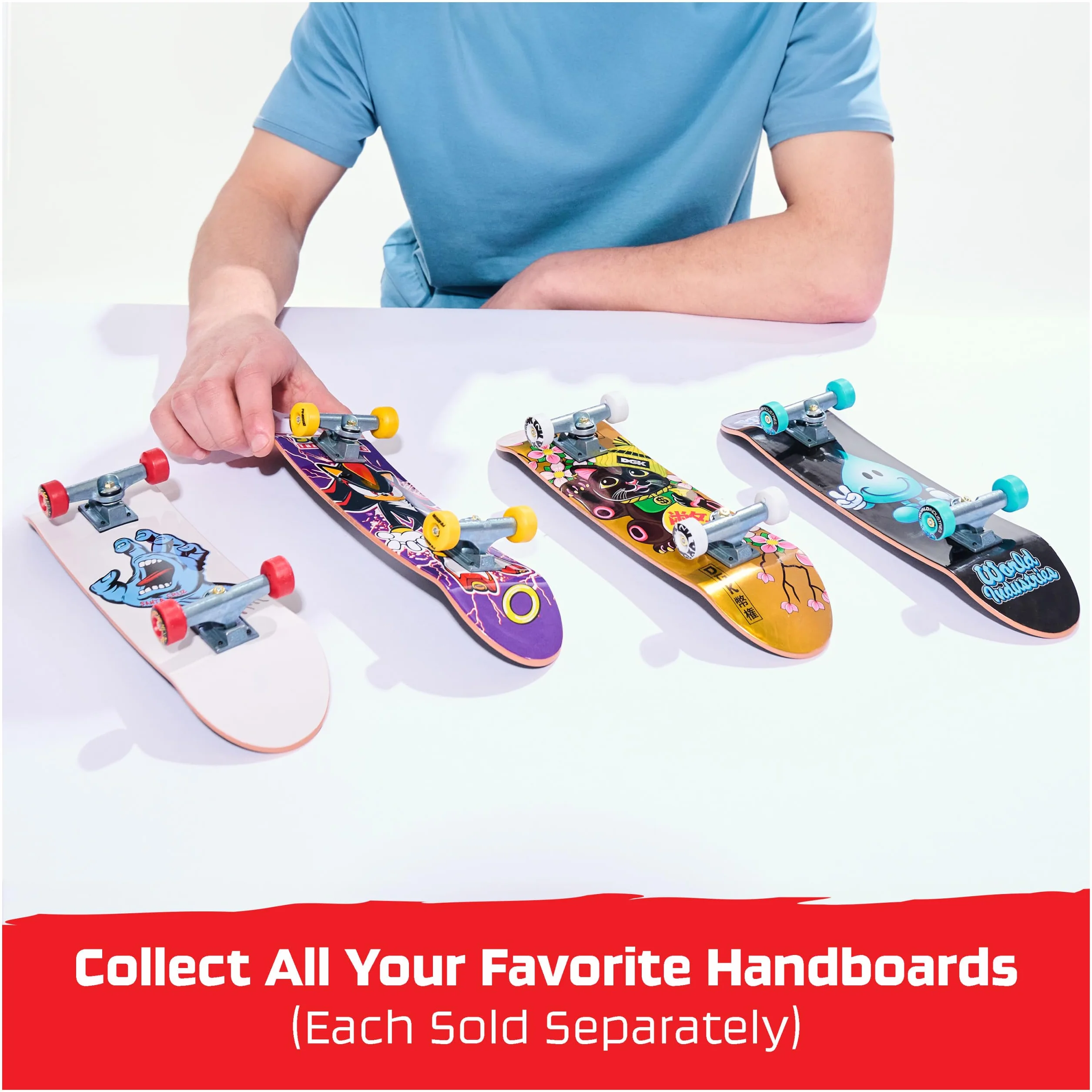 Tech Deck - Skate na palcach - 1 ręczna deska Sonic Finesse Teck Deck - Deska Sonic Finesse w formacie kolekcjonerskim 27 cm - Jazda na deskorolce rękami lub ekspozycja - Mini skate - Zabawka dla