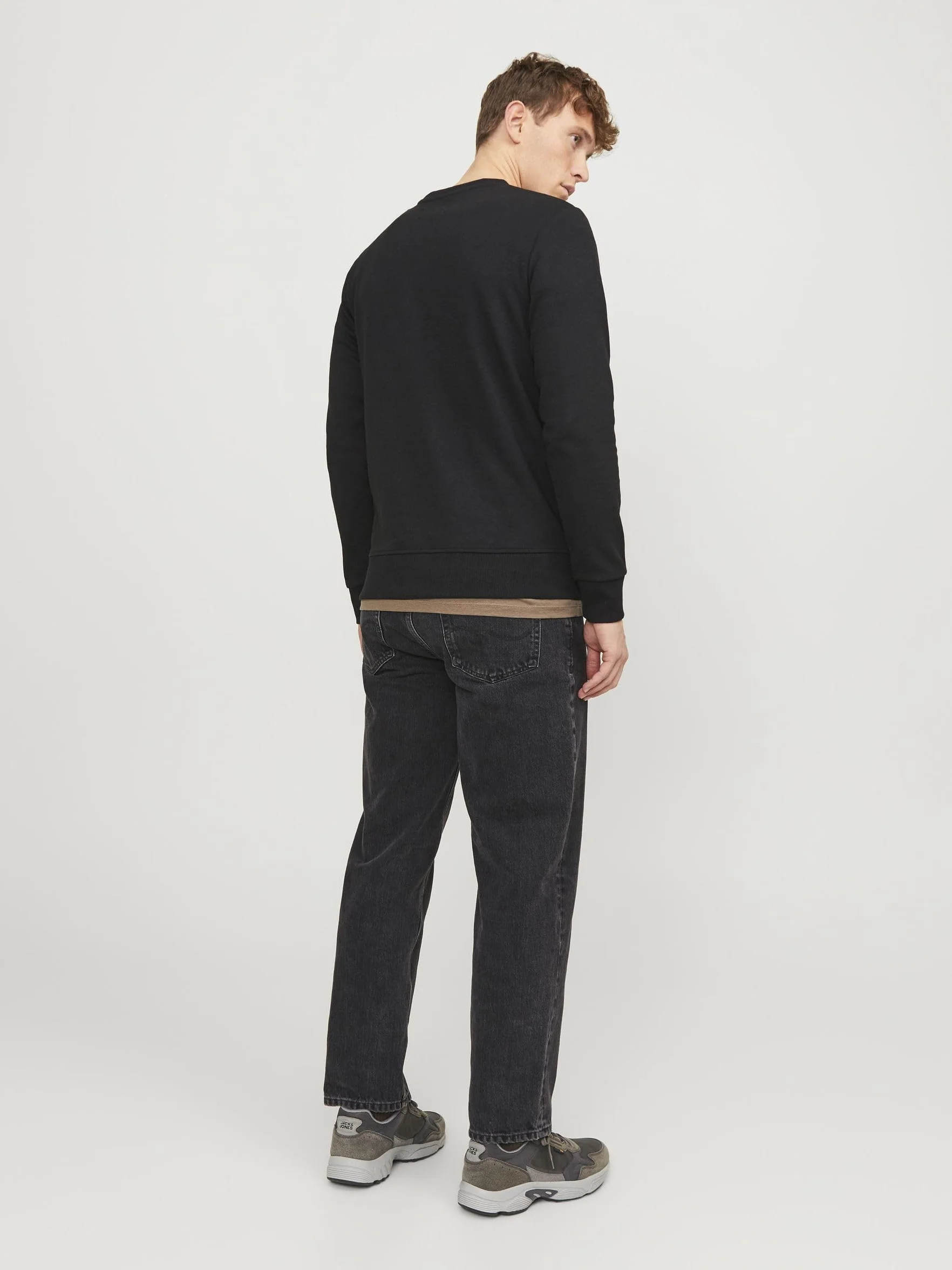 Mê¿czy¼ni JACK & JONES Podstawowy Sweter D³ugi Rêkaw Bluza O-neck Jednolity D¿emper JJEBASIC