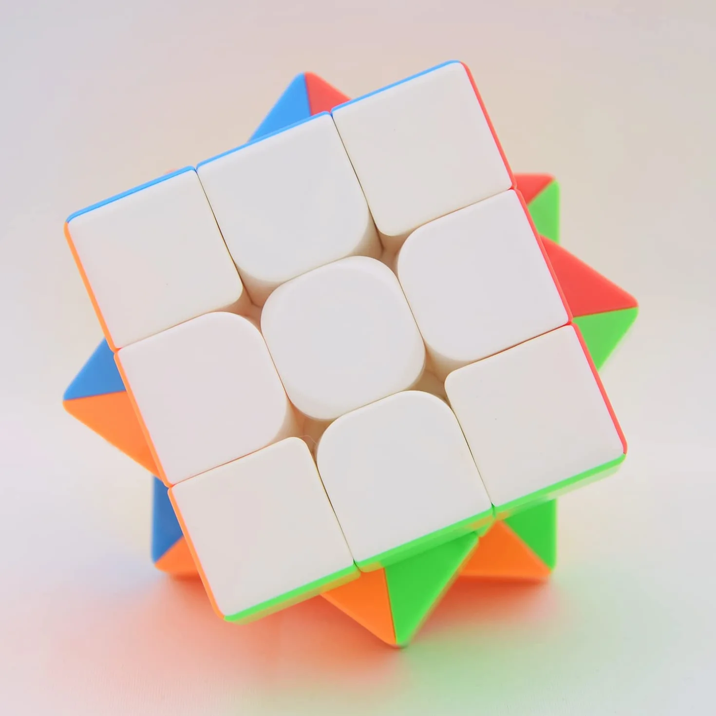 Bukefuno MoYu Meilong puzzle 3x3 kostka prędkość 3x3 magiczna kostka MoFang JiaoShi Moyu MFJS Meilong3c bez naklejek 3 x 3 x 3 kostki klasa prędkość zabawki