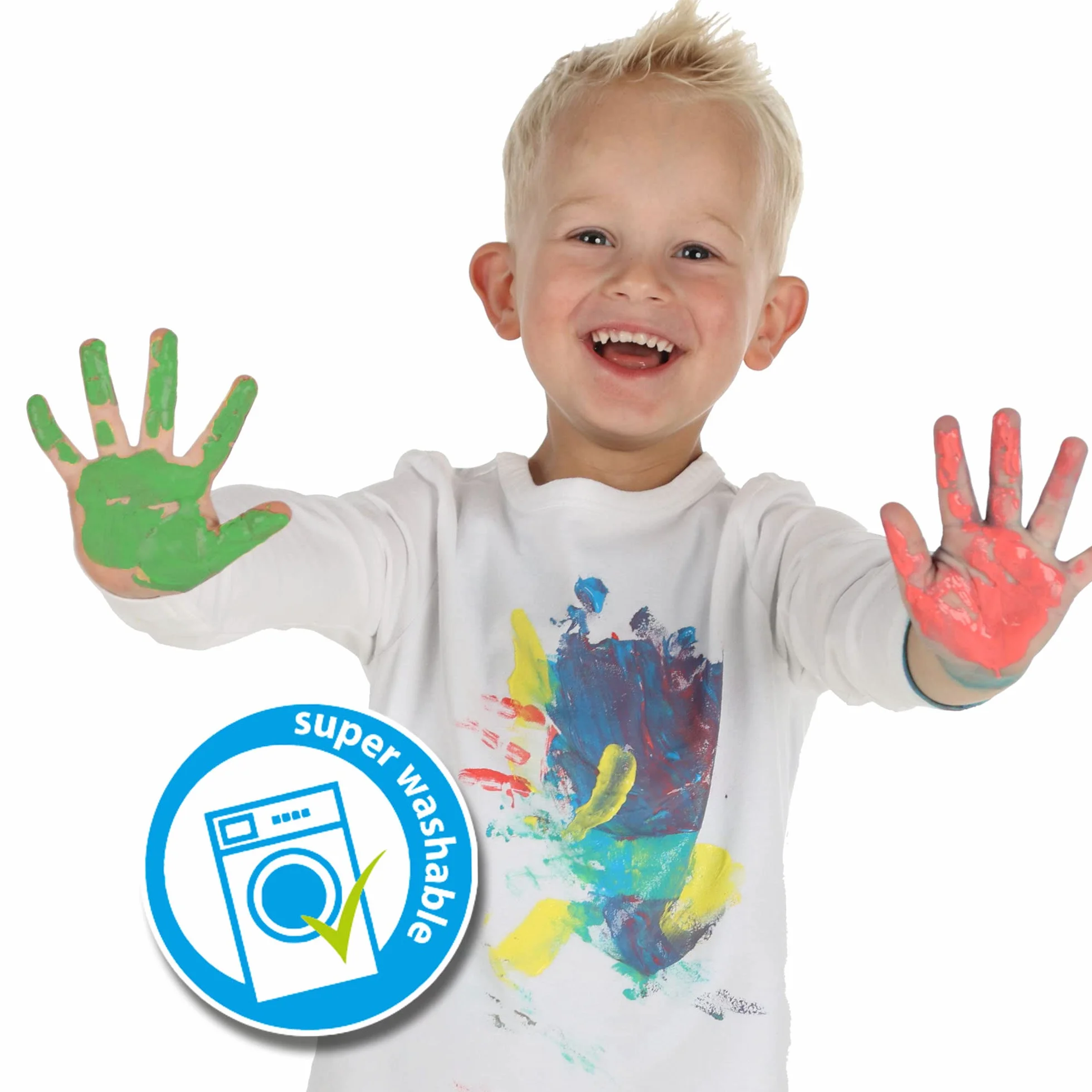 SES Fingerfarbe ECO 4 Farben Zmywalna Farba Do Palców, Wielokolorowy