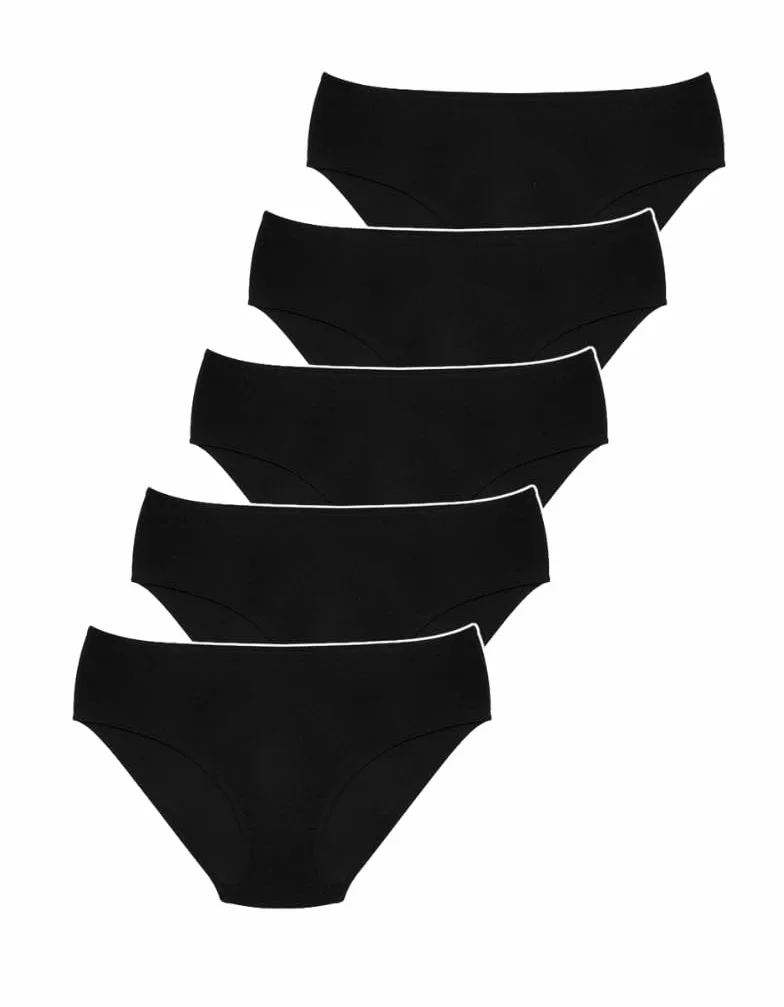 ALYA UNDERWEAR Bielizna damska Premium, Nadaje się do użytku codziennego, Bawełna organiczna, Oddychające majtki damskie, Wygodne, Majtki 5-częściowe