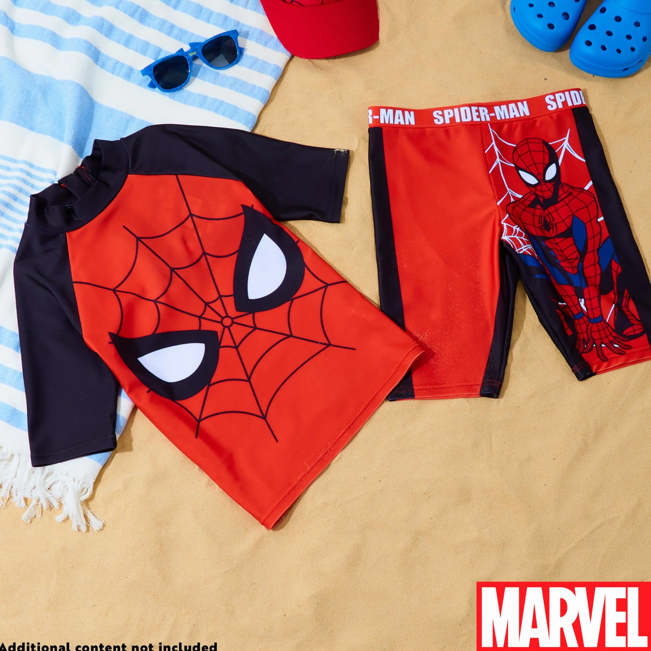 Marvel Dwuczęściowy zestaw strojów kąpielowych dla chłopców Marvel, top kąpielowy i chłopięce spodenki kąpielowe