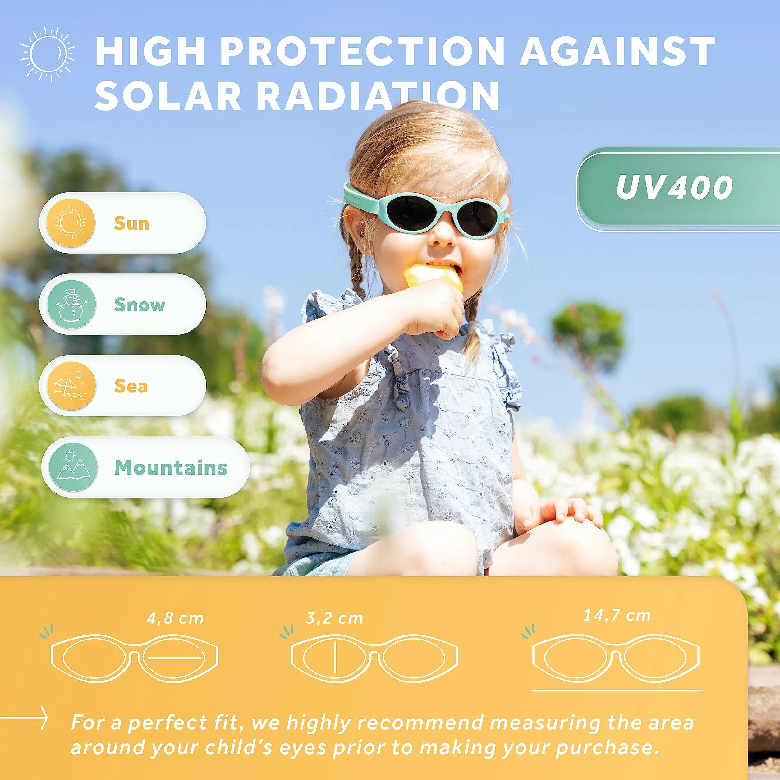 Schallwerk ® Baby Sun+ wysokiej jakości okulary przeciwsłoneczne dla dzieci w wieku 6-36 miesięcy – dziecięce okulary przeciwsłoneczne – okulary przeciwsłoneczne dla dzieci w wieku 1 roku – okulary