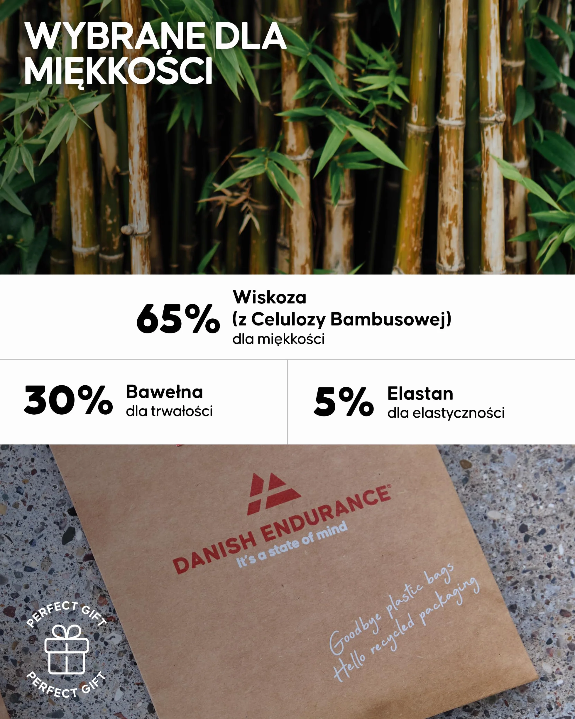 DANISH ENDURANCE Bambusowe Bokserki Męskie, Bielizna Premium, Klasyczne Majtki, 6-PACK