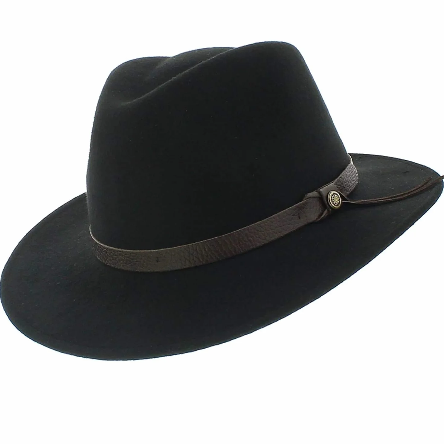 Kapelusz Fedora - Wodoodporny filc - Amance - Czarny