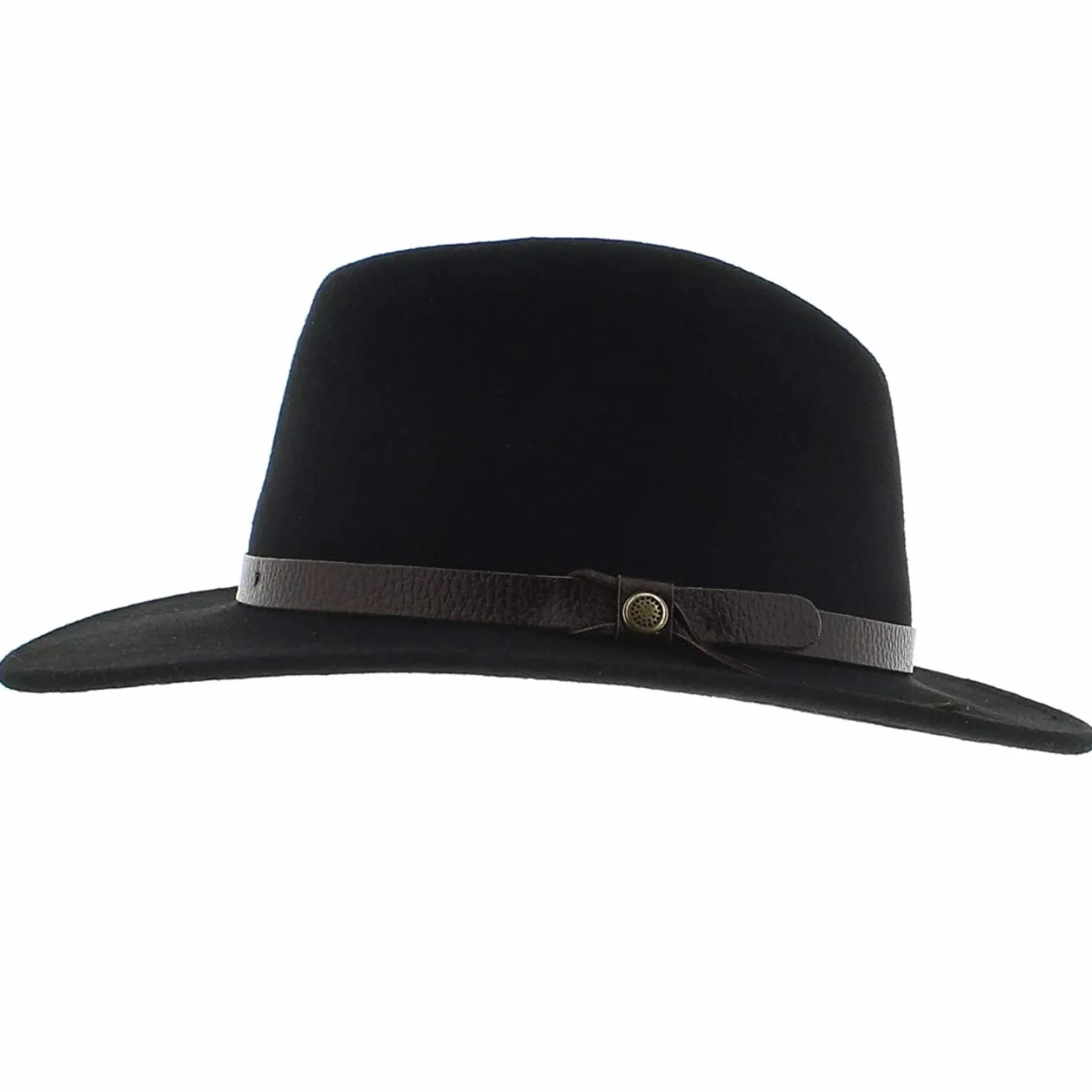Kapelusz Fedora - Wodoodporny filc - Amance - Czarny