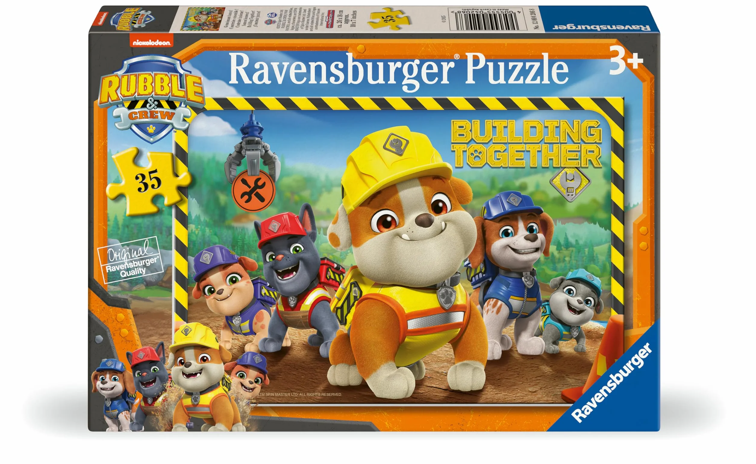 Ravensburger - Puzzle Rubble & Crew, puzzle dla dzieci 3 lata, puzzle 35 elementów, 26,5 x 18 cm
