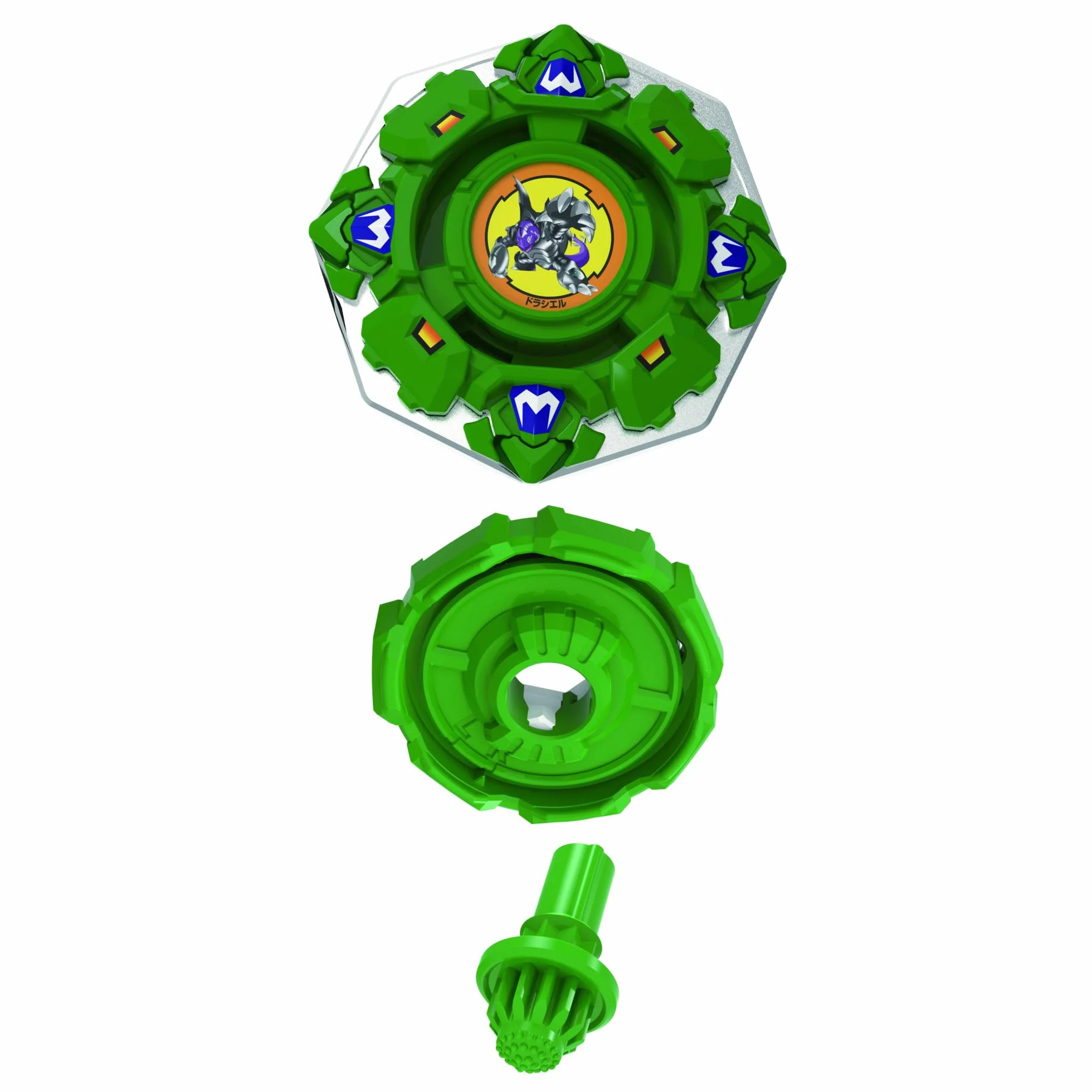 Pakiet Beyblade X X-Over Project Draciel Shield 7-60D z bączkiem Takara Tomy rodzaju: defensywa i wyrzutnią, zabawkowe bączki do gry bitewnej, wiek: od 8 lat