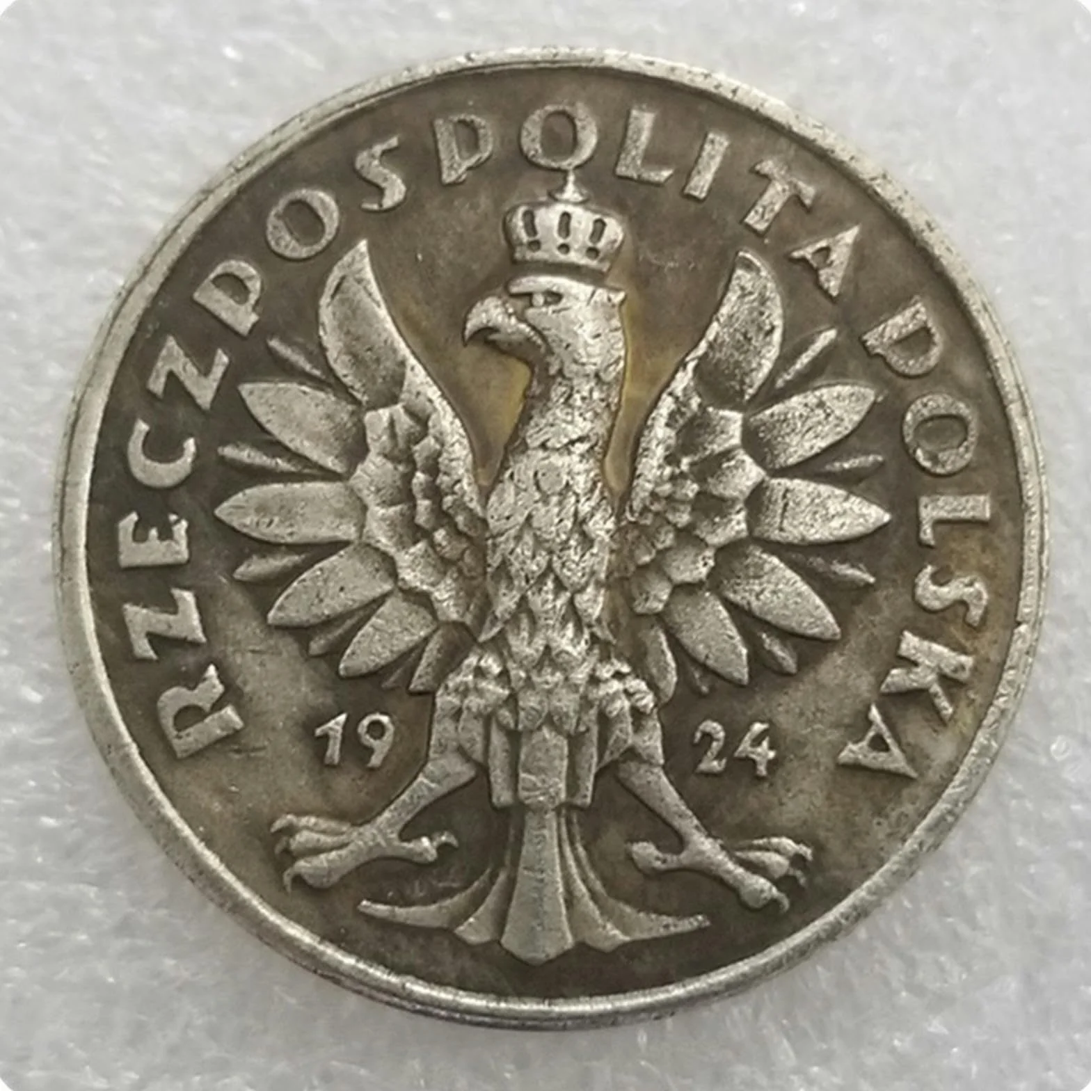 Starożytne rzemiosło Polska Polska 1 ZLOTE 1924 Moneta Dolar Srebrny, Domyślny