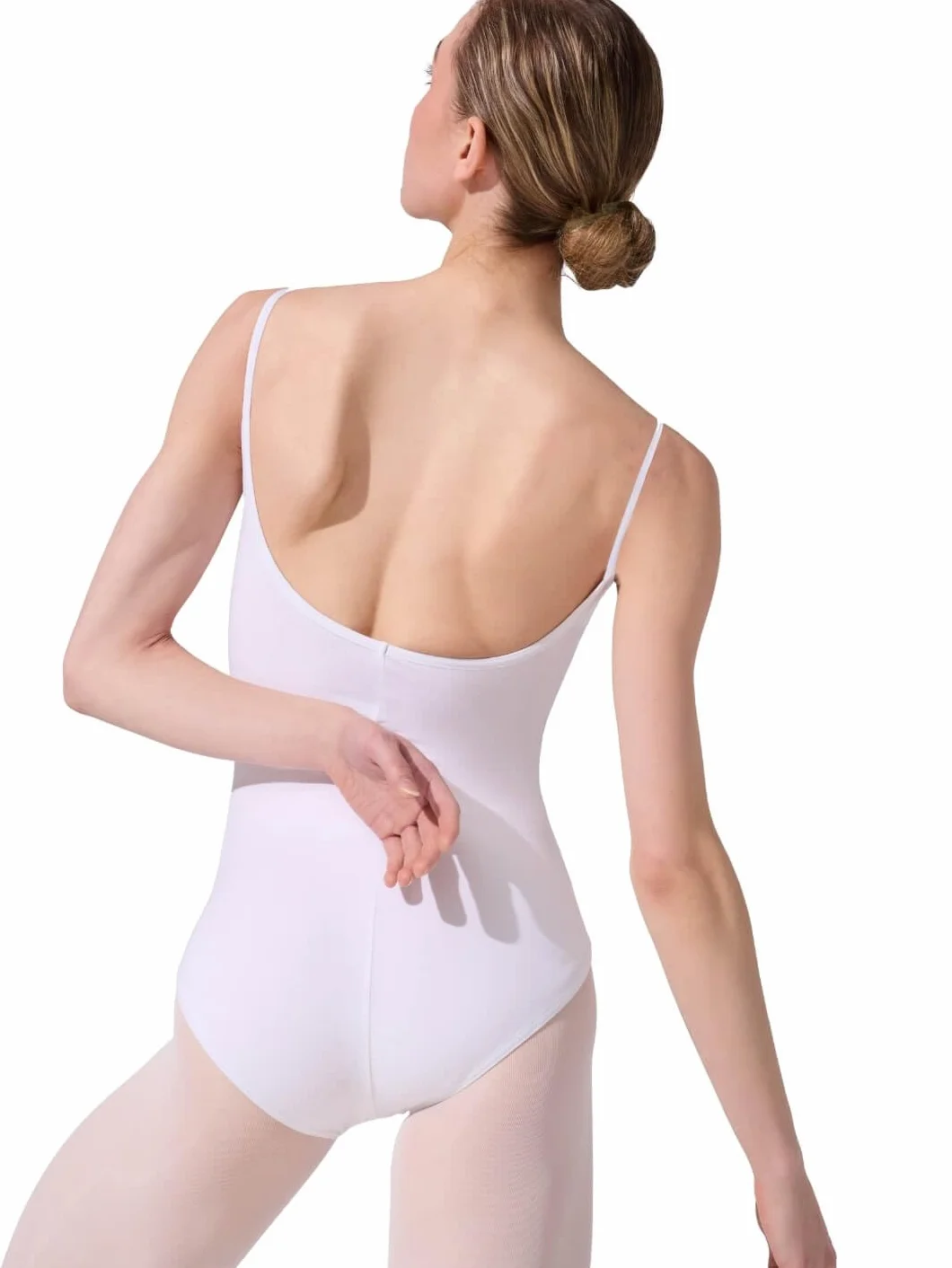 Capezio Damski trykot księżniczki, ze szwem, do tańca i gimnastyki, elegancki wygląd baleriny, damski trykot baletowy, może być używany do studia, prób i występów - biały, rozmiar M