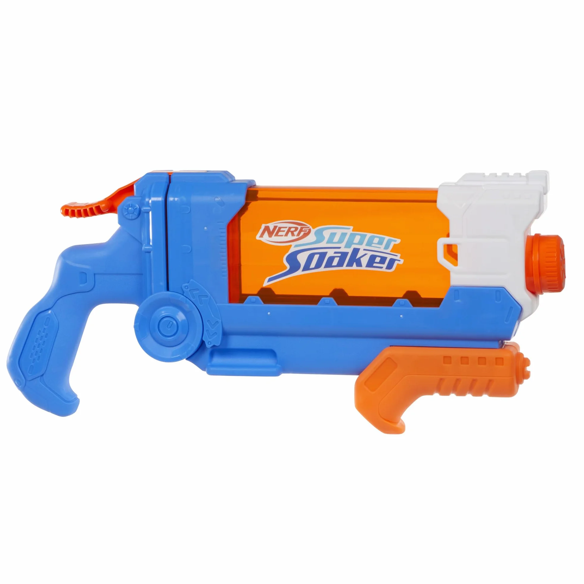NERF Wyrzutnia wodna Nerf Super Soaker Flip Fill, 4 style polewania, szybkie napełnianie, zbiornik o pojemności 887 ml, wodne zabawki