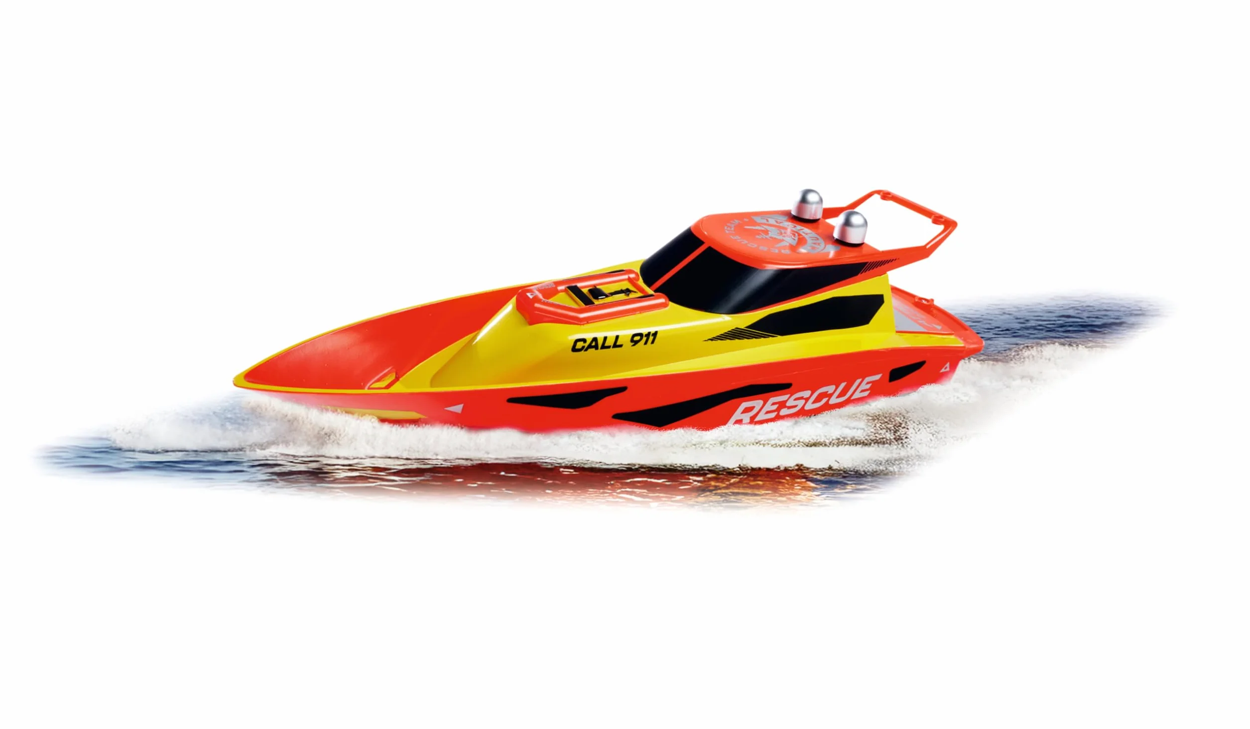 Carson 500108058 RC Rescue 2.4G 100% RTR - zdalnie sterowana łódź, łódź RC, zabawka zdalnie sterowana dla dzieci i dorosłych, pilot zdalnego sterowania