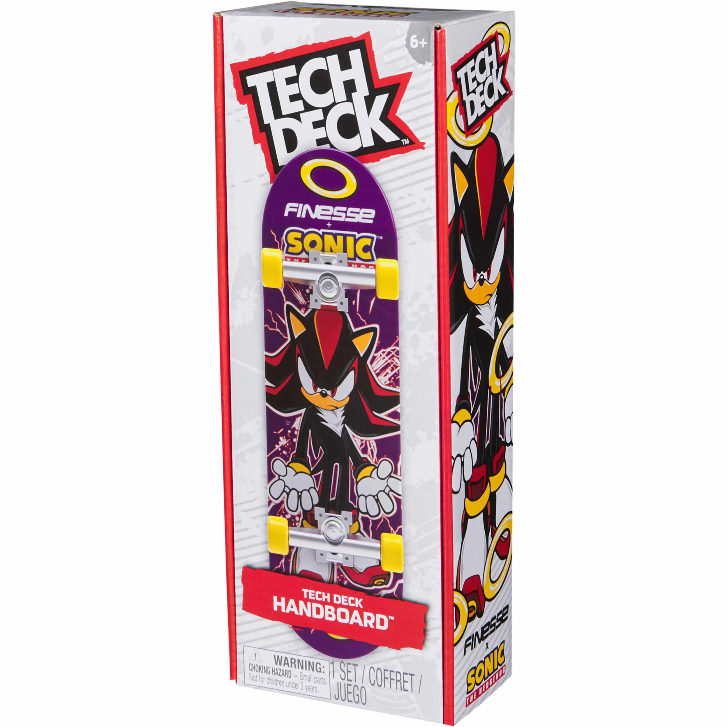 Tech Deck - Skate na palcach - 1 ręczna deska Sonic Finesse Teck Deck - Deska Sonic Finesse w formacie kolekcjonerskim 27 cm - Jazda na deskorolce rękami lub ekspozycja - Mini skate - Zabawka dla