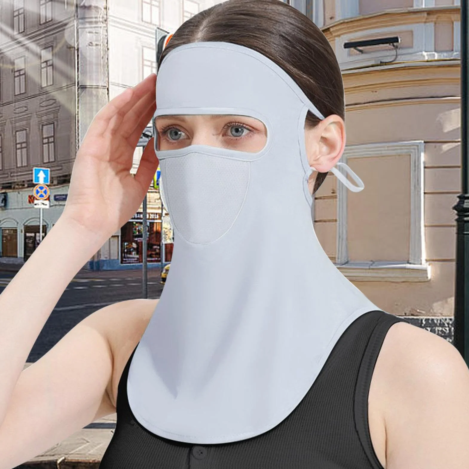 Pologmase - Kominiarki cza?o twarz,Ochraniacze szyj? UPF 50 Ice Silk Head Cover - Pe? os?ona twarzy kominiarki, pe? os?ona g?owy chod?ca s?o?ca, os?ona twarzy w?dkarskiej chodzenie
