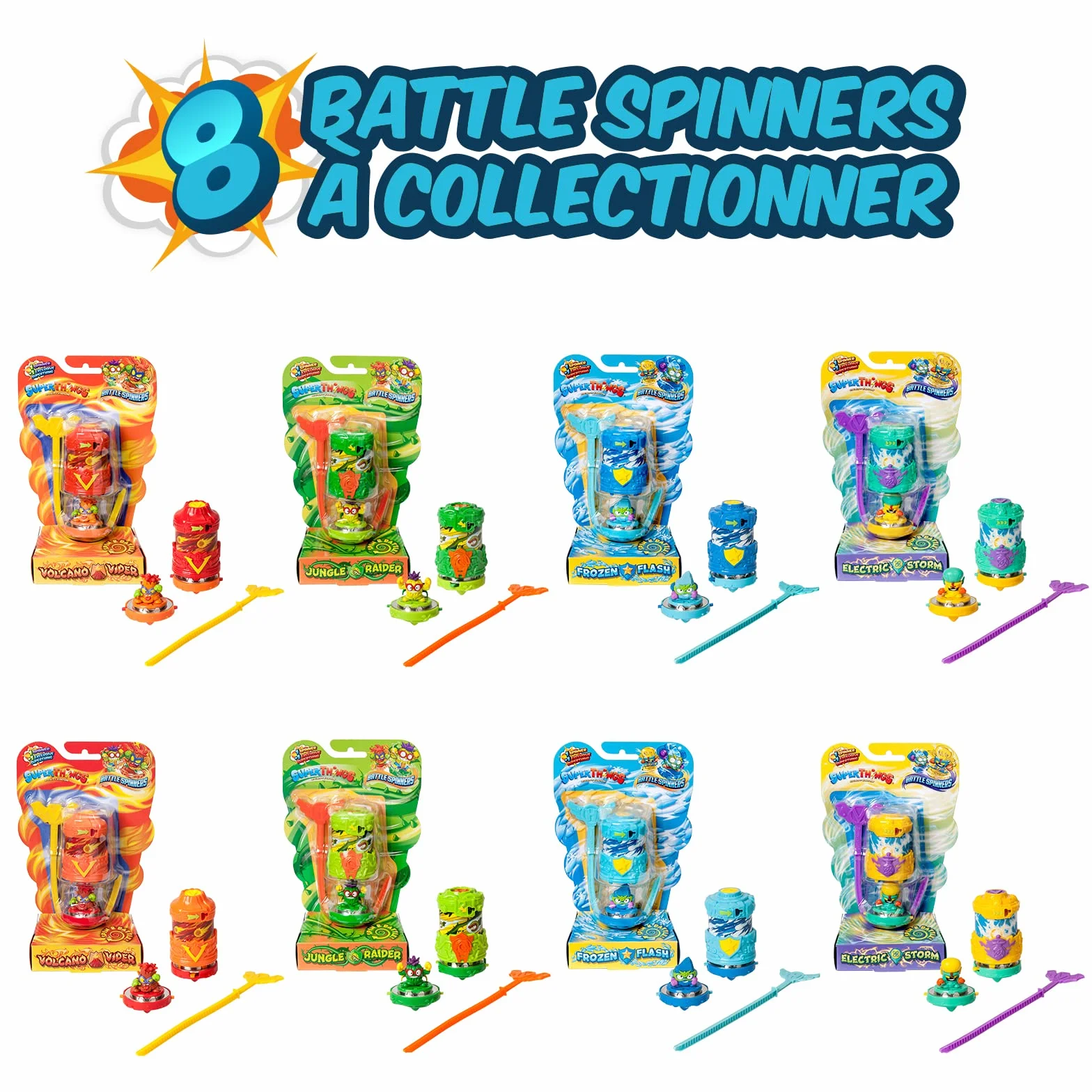 SUPERTHINGS RIVALS OF KABOOM SuperThings Battle Spinners - Jungle Raider, Zawiera 1 Spinner i 1 SuperThing Exclusive