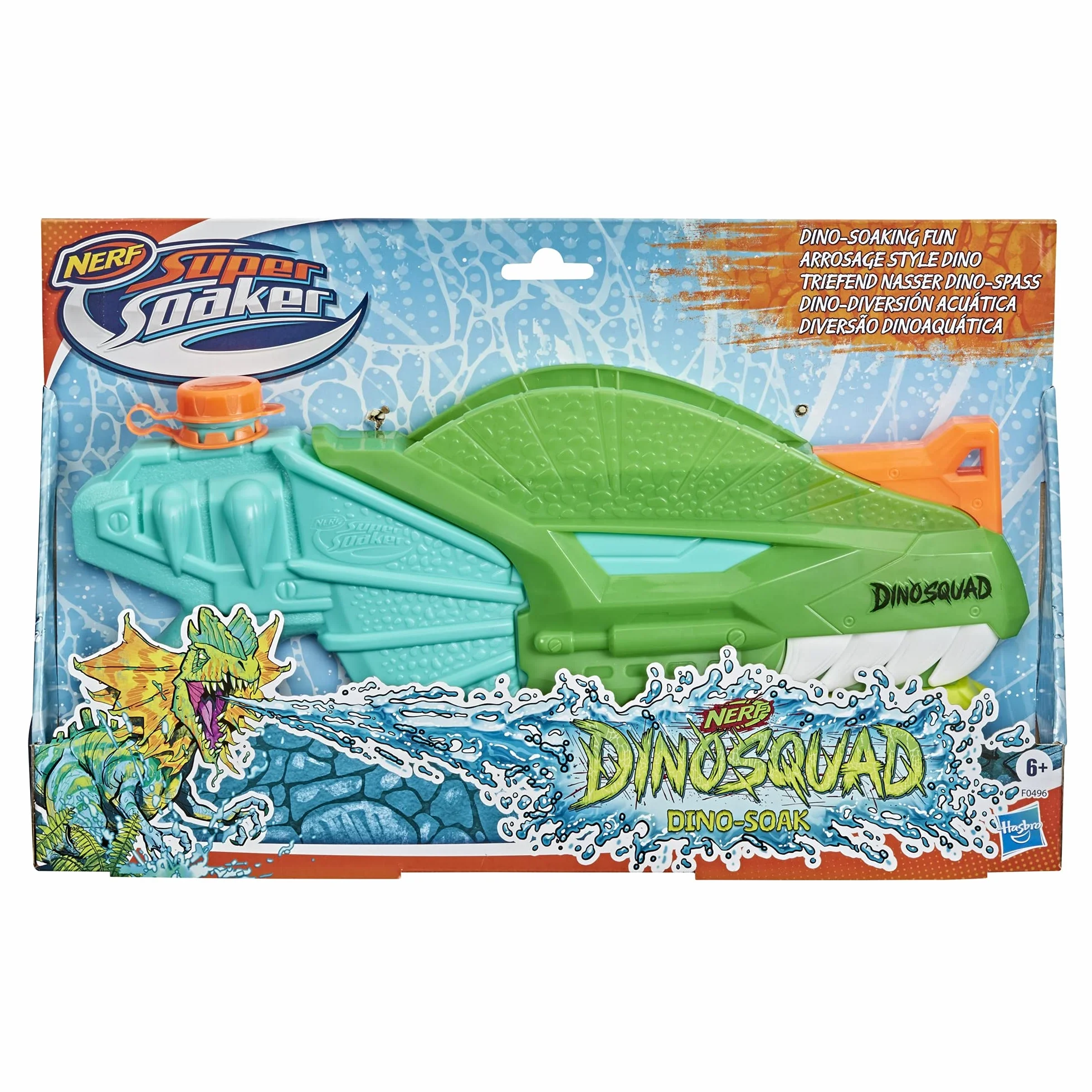 SUPERSOAKER Nerf DinoSquad Dino-Soak Water Blaster – pompka do namaczania do letnich gier wodnych na świeżym powietrzu