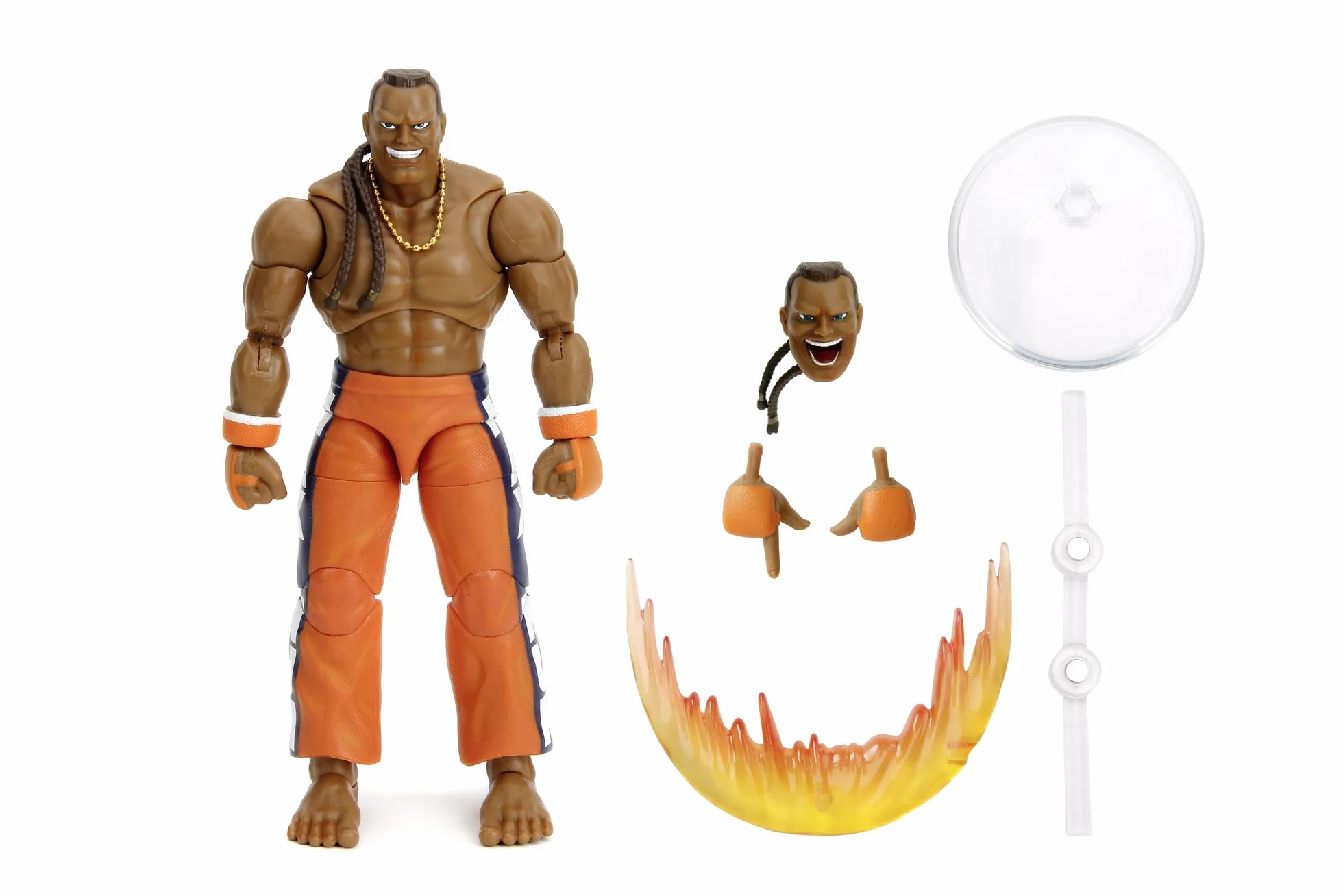 Jada Toys Street Fighter figurka DEE Jay (15 cm) - ruchoma figurka kolekcjonerska i akcji z Street Fighter 2: The Final Challengers, z alternatywną głową, rękami i akcesoriami, od 13 lat