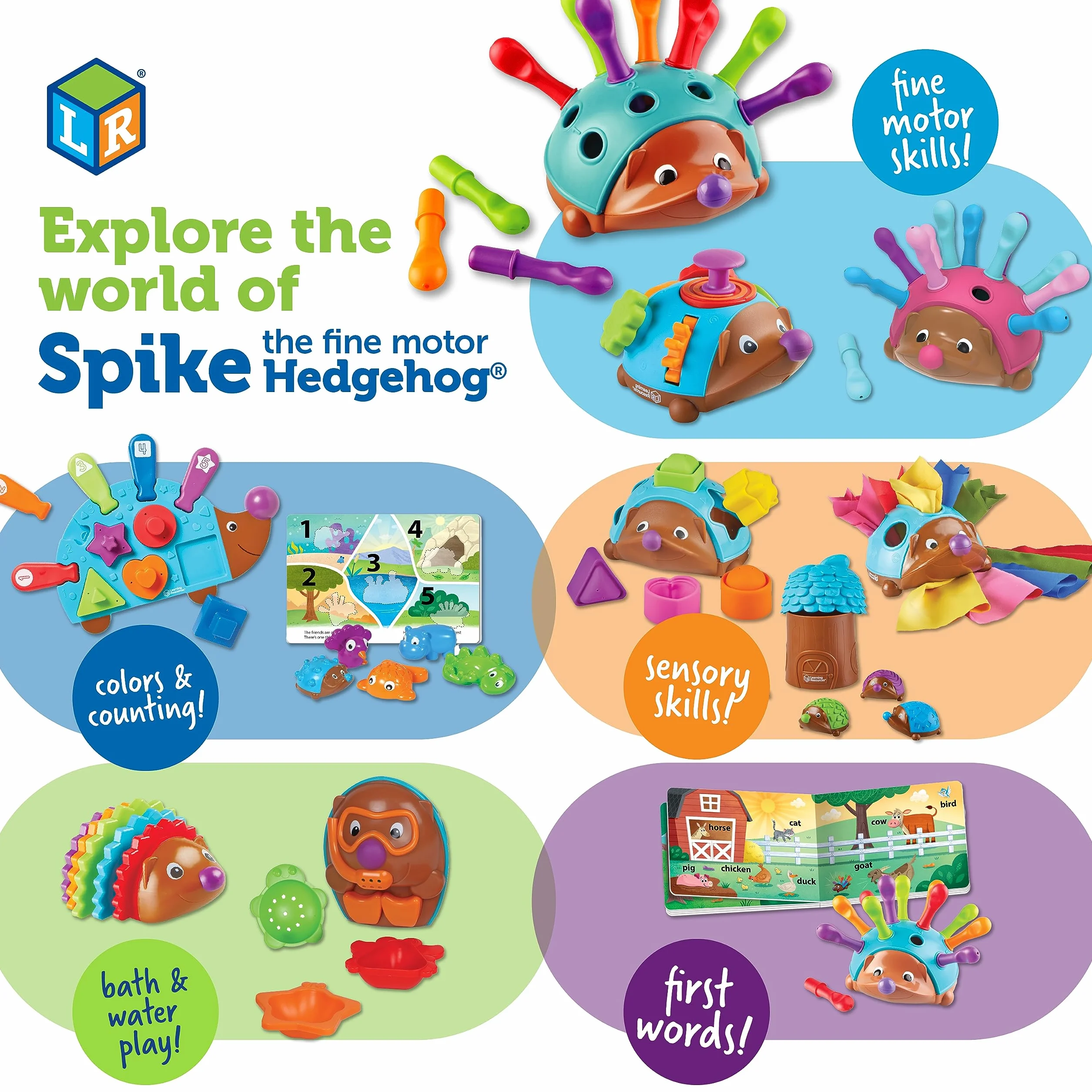 Learning Resources Spike The Fine motor Hedgehog Denerwować Przyjaciel Zabawka
