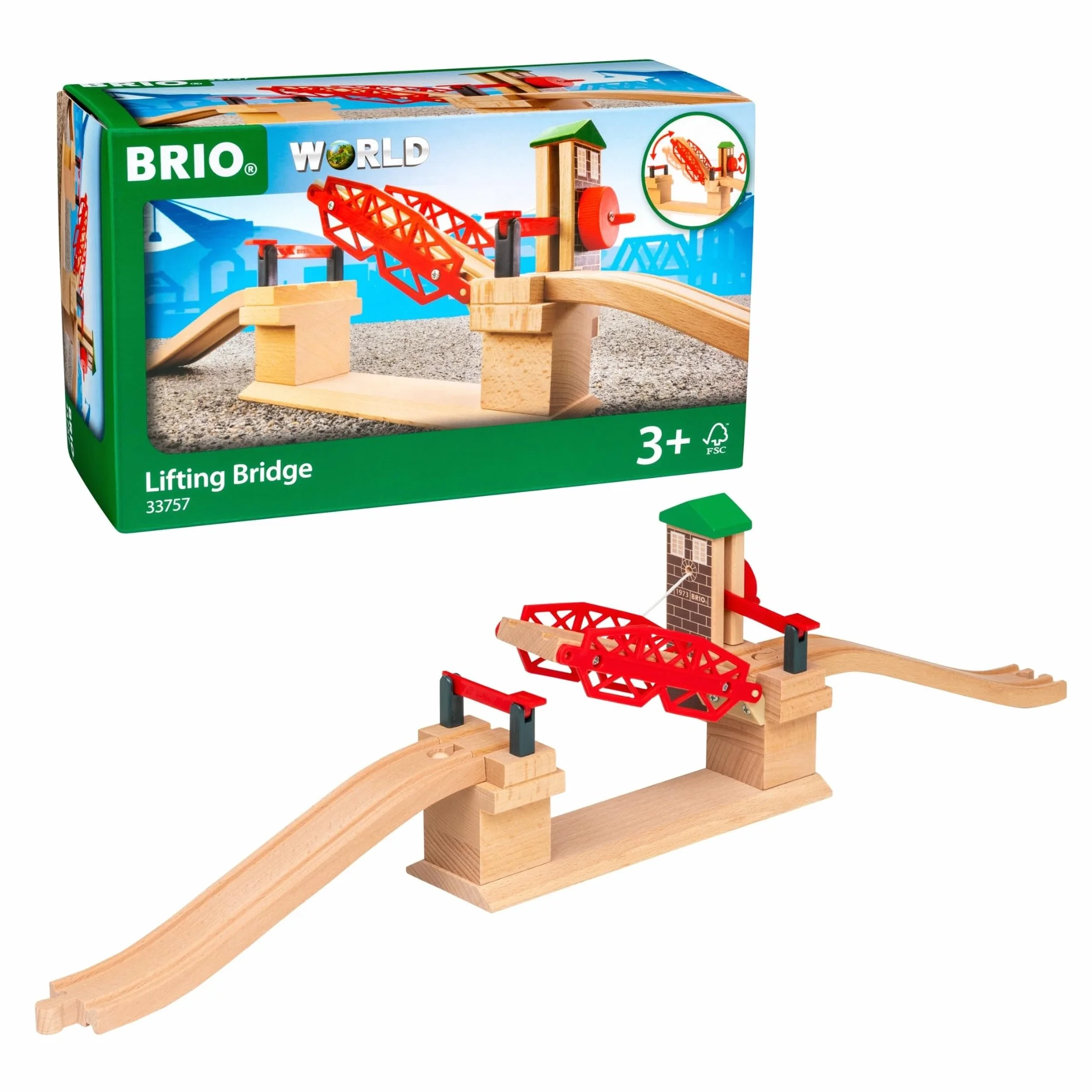 Brio 63375700 Most Zwodzony (63375700) Bezpieczna Zabawka Dla Dzieci Powyżej 3 Lat,Wielokolorowa,Brio 33757
