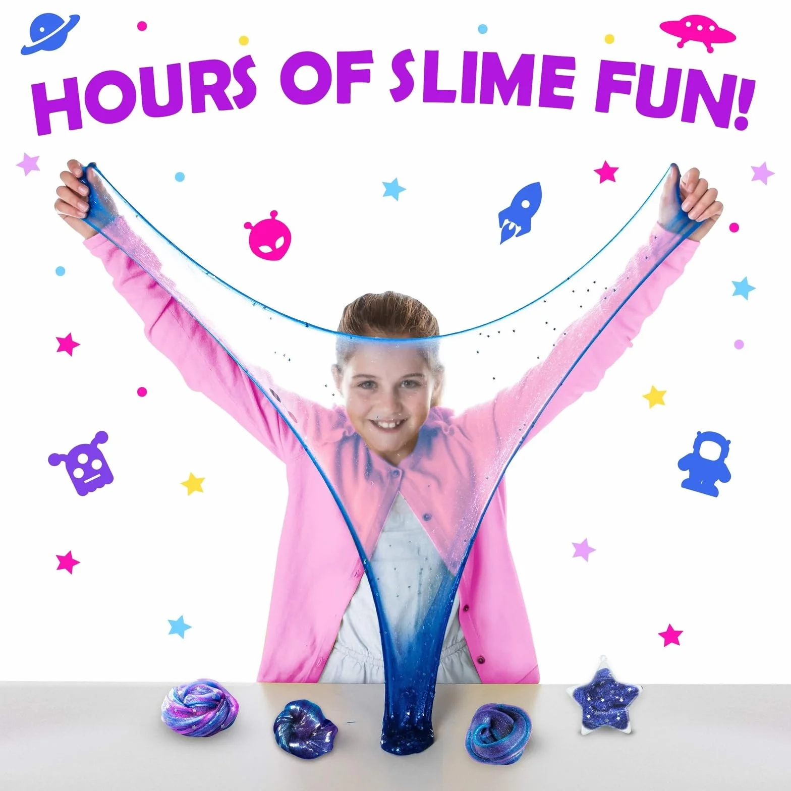 Original Stationery Zestaw Mini GalaxySlime do tworzenia Glitter Slime & Galactic Slime Kit dla dziewczynek w wieku 10-12 lat