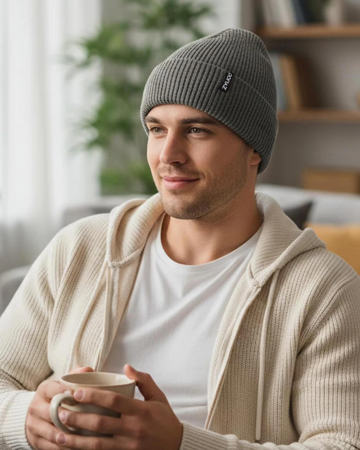 Zylioo XS/S/M/XL/XXL/3XL czapka z dzianiny na dużą głowę, czapka zimowa beanie z daszkiem, bardzo duża, zimowa, ciepła dzianinowa czapka do zegarka