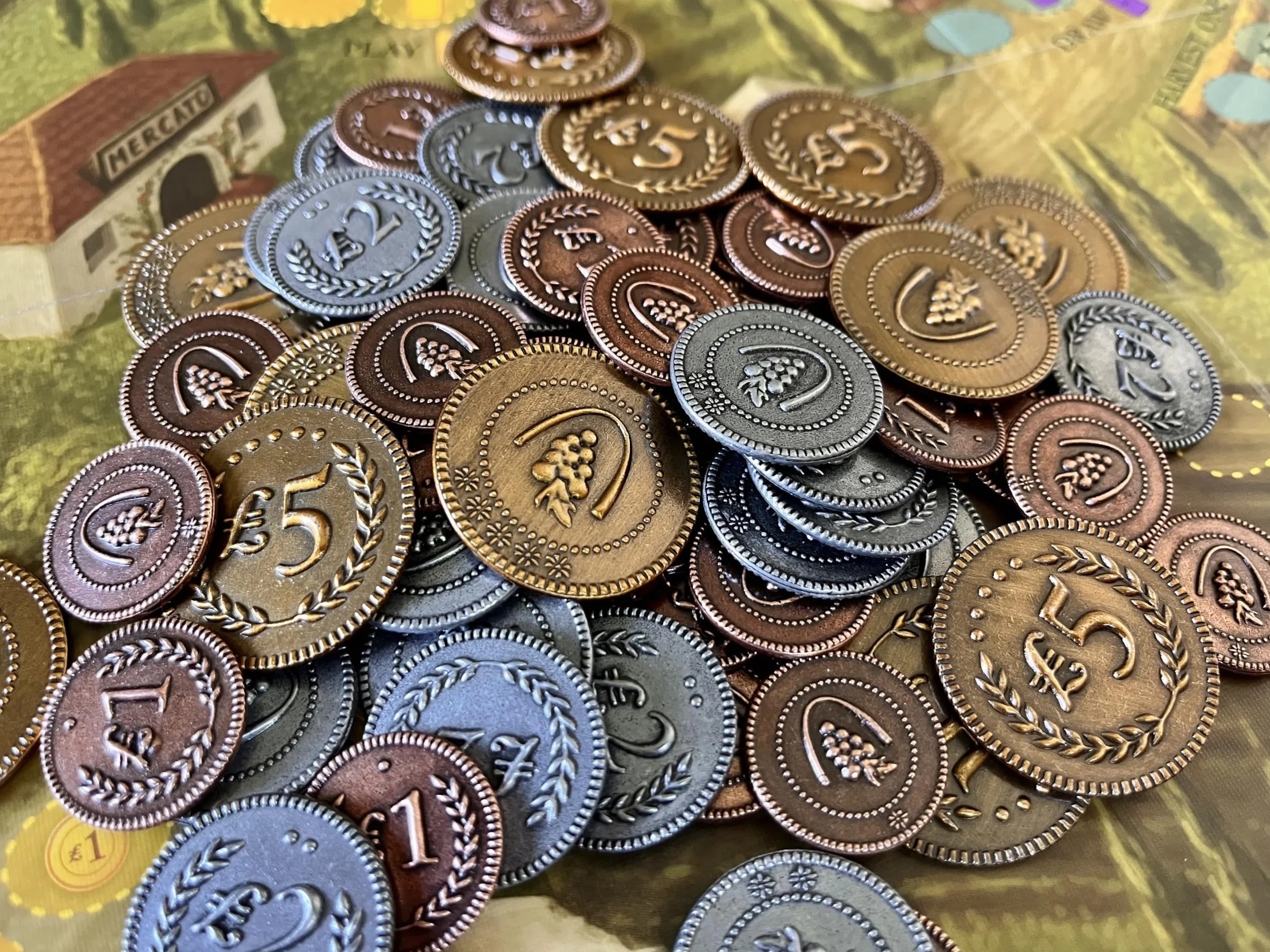 Stonemaier Games 304 - Viticulture Metal Lira Coins