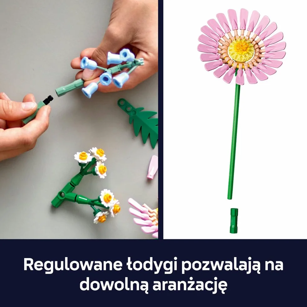LEGO Mały słoneczny bukiet, zabawka dla dziecka do zbudowania, zestaw konstrukcyjny dla 9-latka i prezent dla chłopców i dziewczynek, dekoracja wiosenna, ozdoba ze sztucznych kwiatów 10347