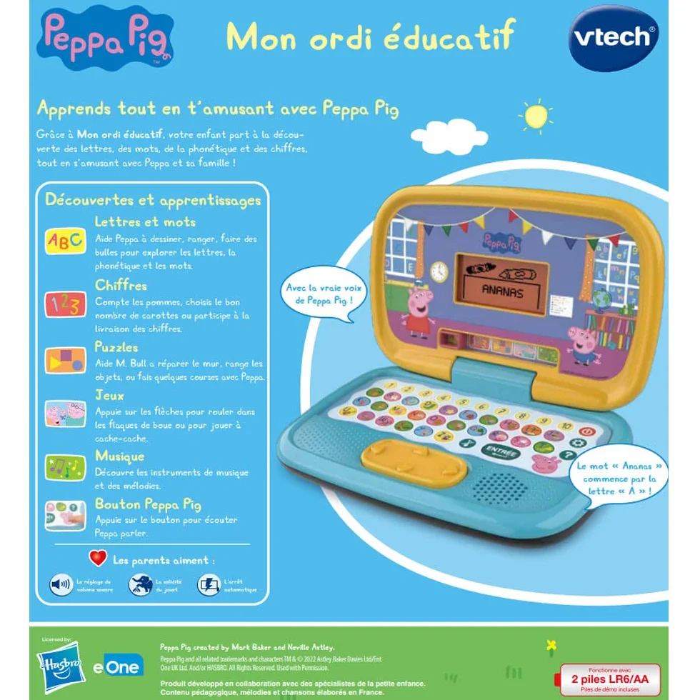 VTech Peppa Pig Komputer Dziecko, 553505, Wielokolorowy,