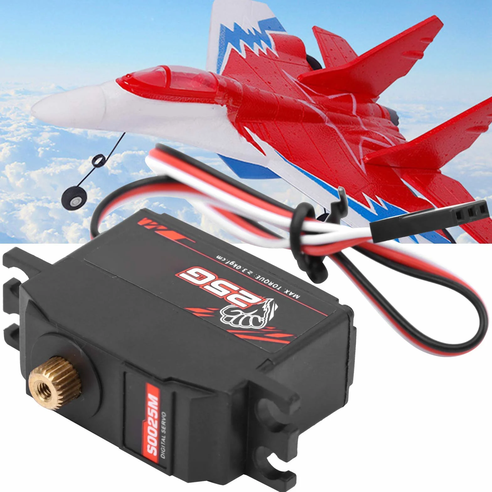 VGEBY Servo Digital Servo S0025M 25 g metalowy zębatka cyfrowa serwo część zamienna akcesorium do modelu łodzi samochodowych 1/12 RC