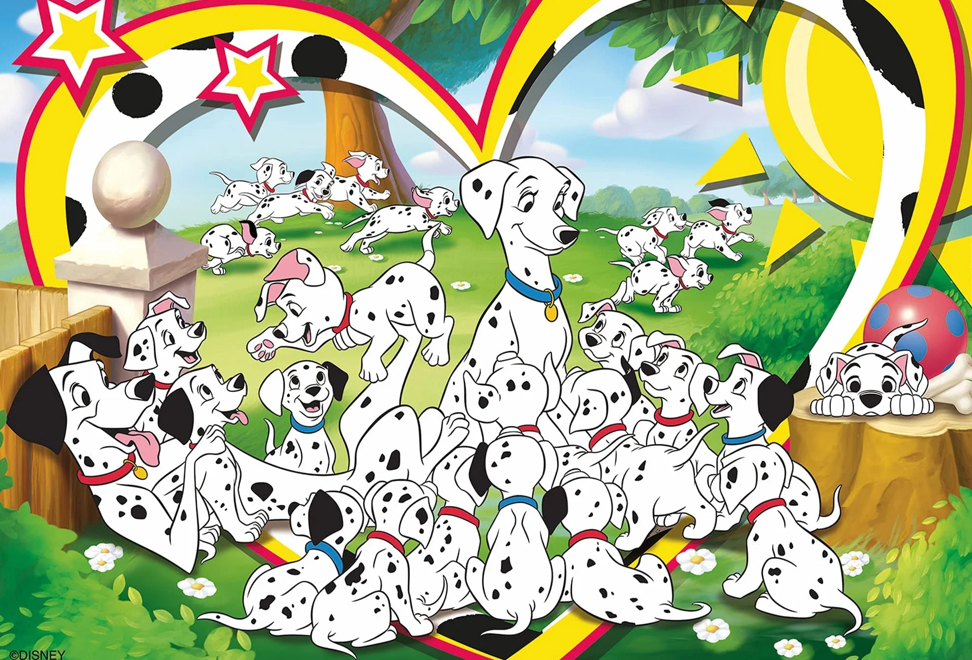 Lisciani Puzzle Maxi Floor para niños de 24 piezas 2 en 1, Doble Cara con reverso para colorear - Disney 101 Dálmatas 86641