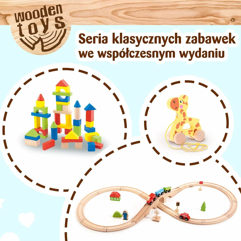 Trefl - Cat, Wooden Toys - Zabawka Drewniana, Kotek na Kółkach, Sznurek do Ciągnięcia, Ekologiczna Zabawka z Naturalnego Drewna, Bezpieczna Zabawka na Lata, dla Dzieci od 12 miesięcy