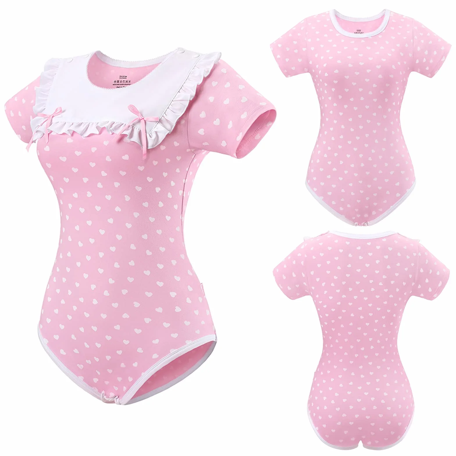 LittleForBig Bawełniany śpioszki Onesie Piżama Bodysuit- Szlachetna Ruletka Kokardka Śliniak Bodysuit