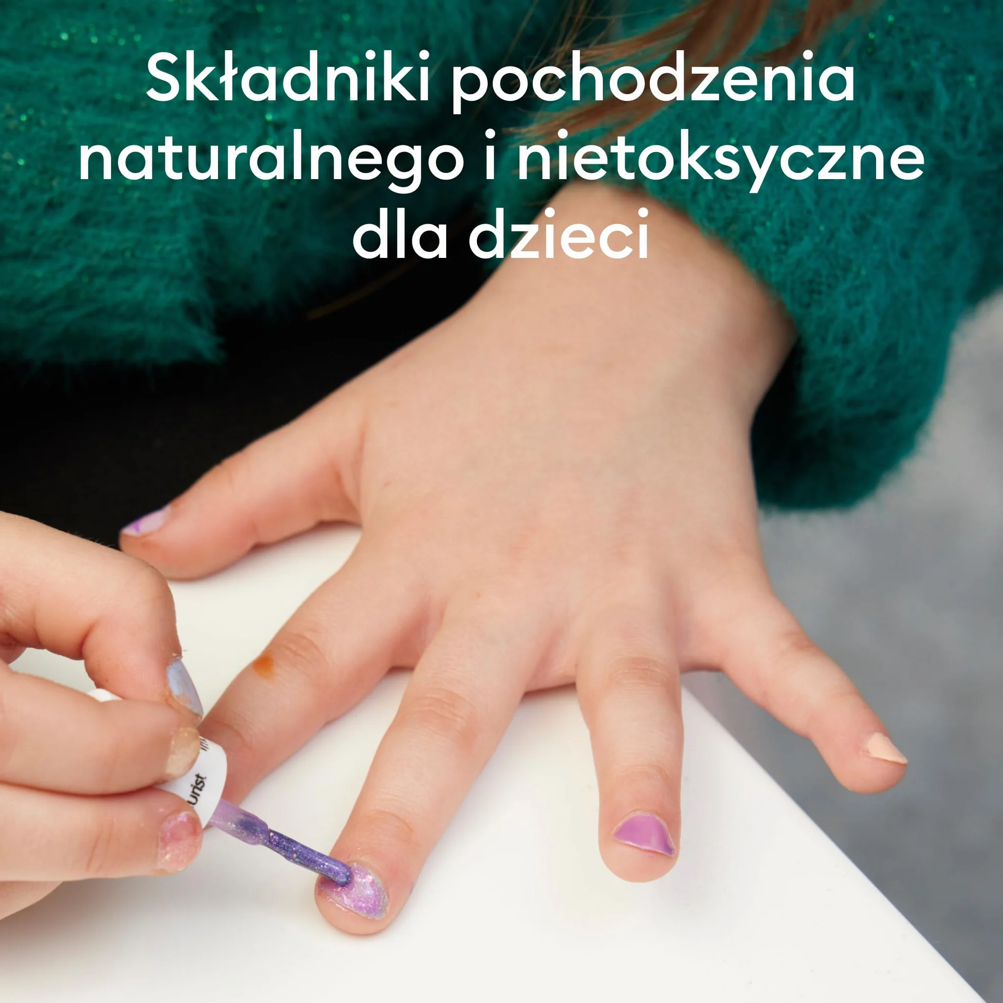 Manucurist Barbapapa Zestaw lakierów do paznokci dla dzieci na bazie wody – 3 nietoksyczne lakiery do paznokci w kolorze różowym, żółtym, zielonym – makijaż dla dzieci – wyprodukowano we Francji