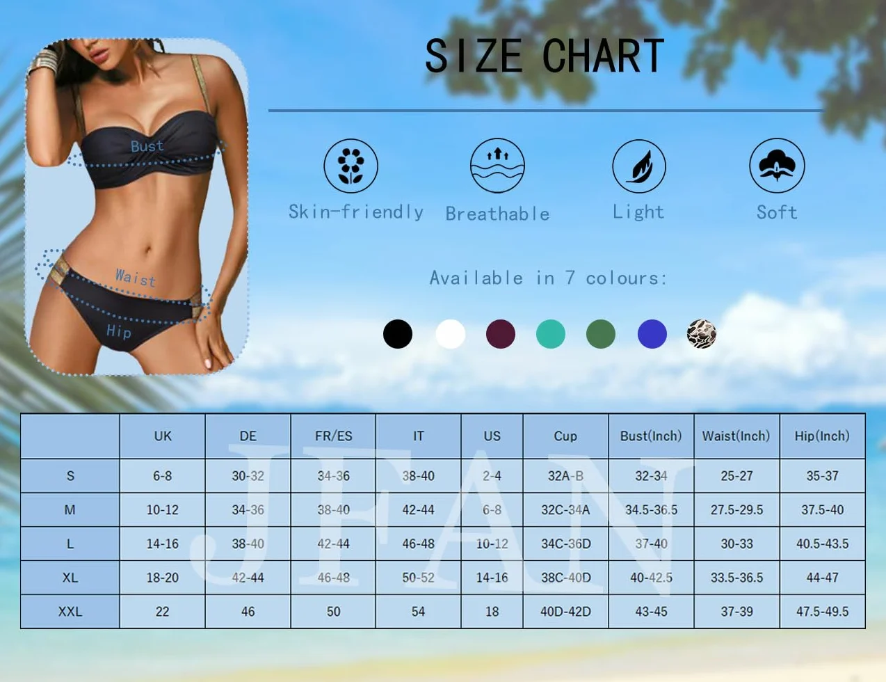 JFAN Fluorescencyjny strój kąpielowy Dwuczęściowy Bikini Stroje kąpielowe Halter Push Up Sexy Beachwear