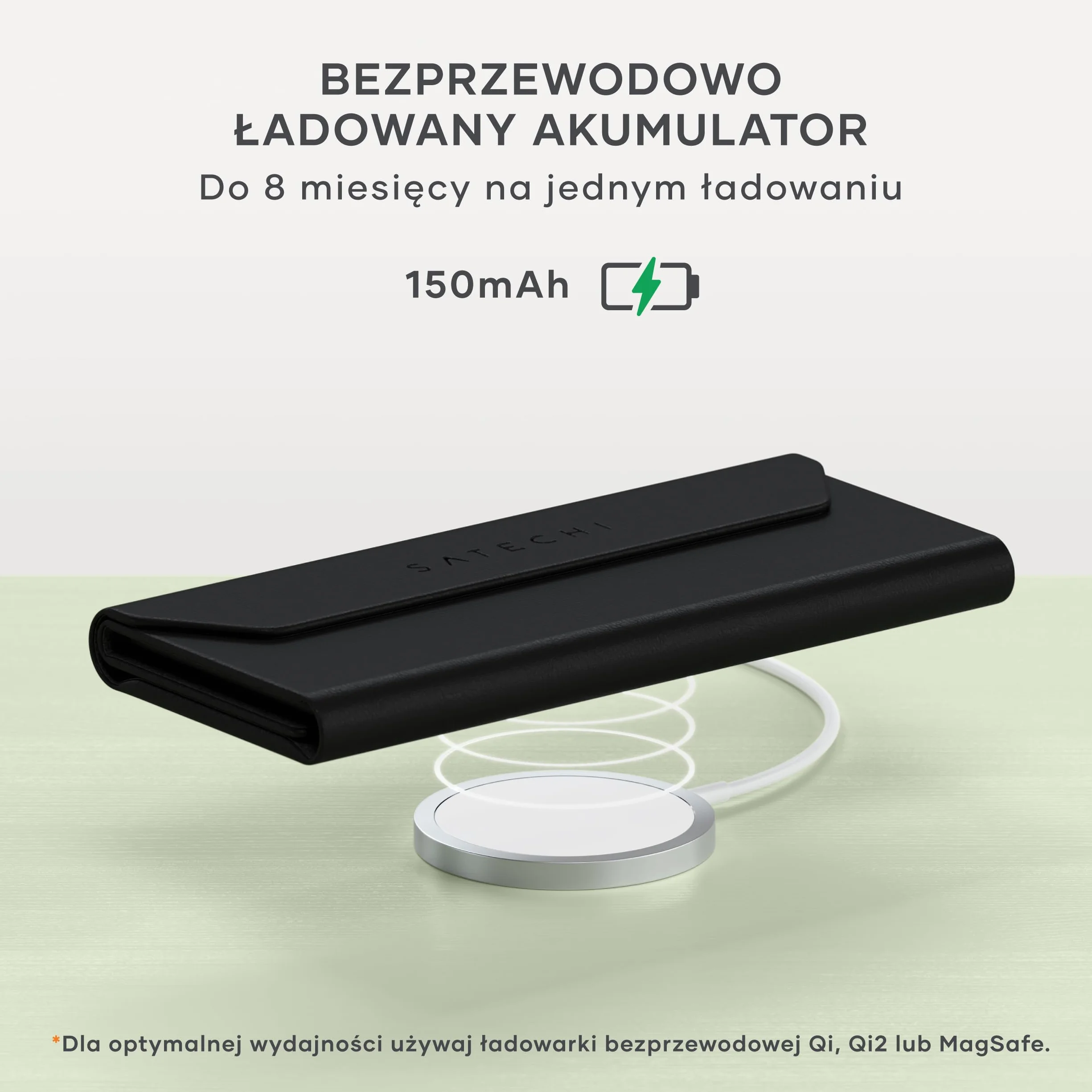 SATECHI FindAll Etui na Inteligentne Okulary Kompatybilne Z Aplikacją Apple Find My, Składane I Przenośne, Ładowane Bezprzewodowo, Z Alarmem Dźwiękowym, Do Wszystkich Rodzajów Okularów